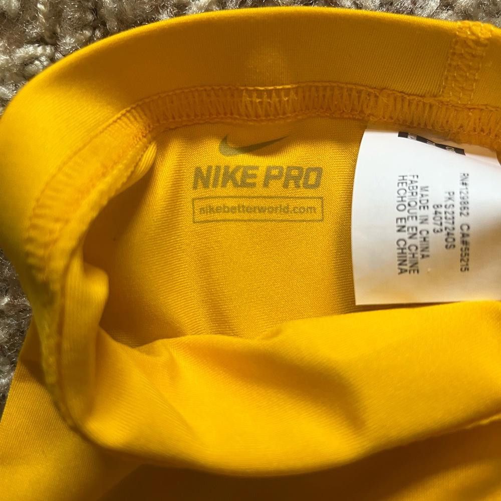 Nike Nike Mens Pro NBA Padded Elbow Sleeve Yellow Size ONE SIZE - 7 Thumbnail