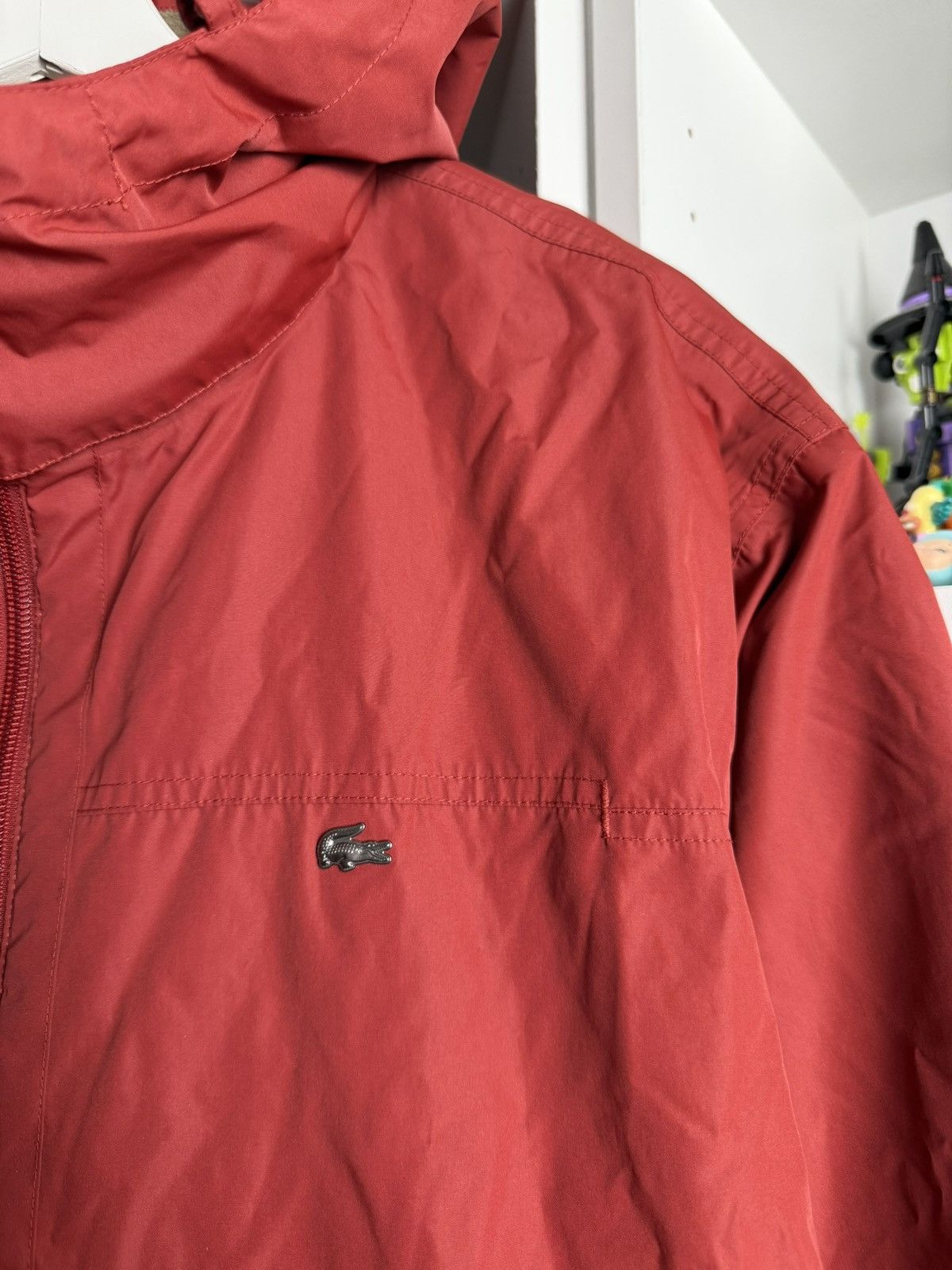 Designer × Lacoste × Vintage Vintage 90s Lacoste fleece lined winter raincoat jacket XL Size US XL / EU 56 / 4 - 5 Thumbnail
