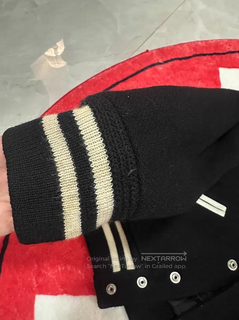 Saint Laurent Paris Saint Laurent Paris Black and White Patchwork Baseball Jac Size XXS / US 00 / IT 34 - 2 Thumbnail