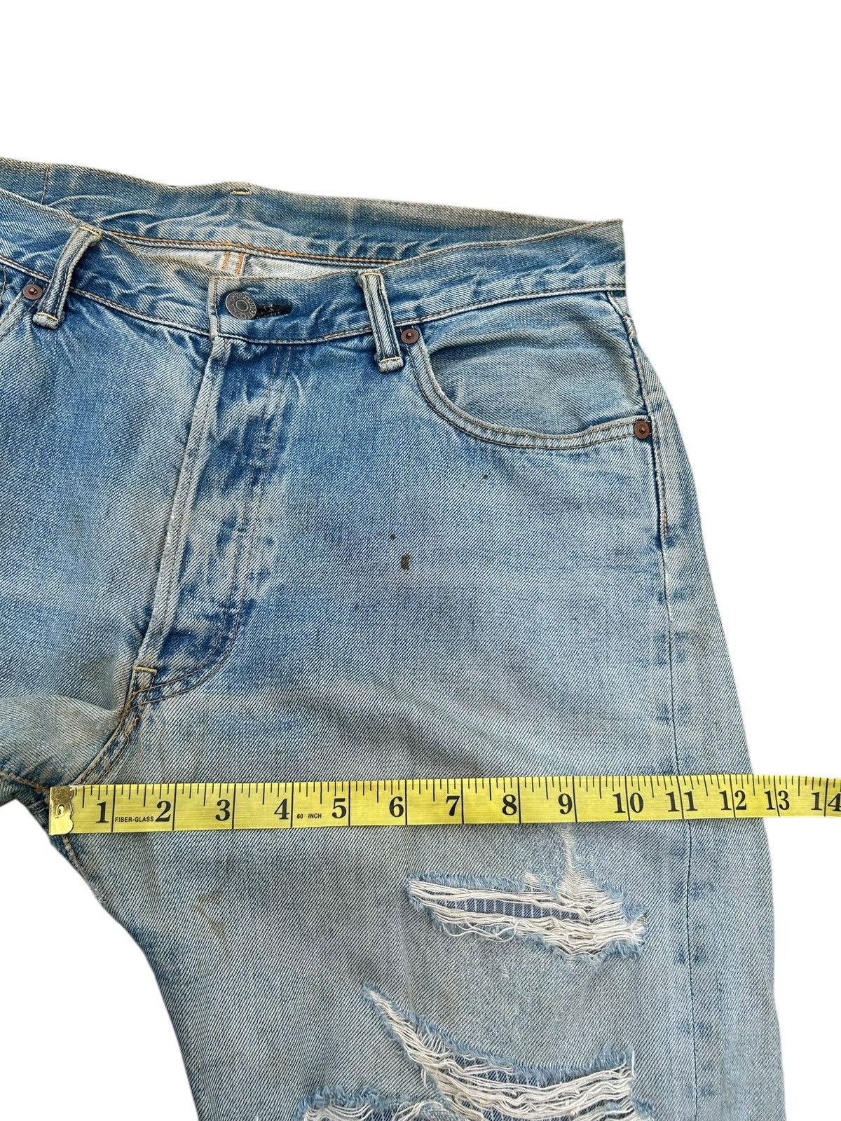 Japanese Brand × Kapital × Vintage Vintage Sewing Chop Selvedge Distressed Grunge Punk Denim Size US 33 - 17 Thumbnail