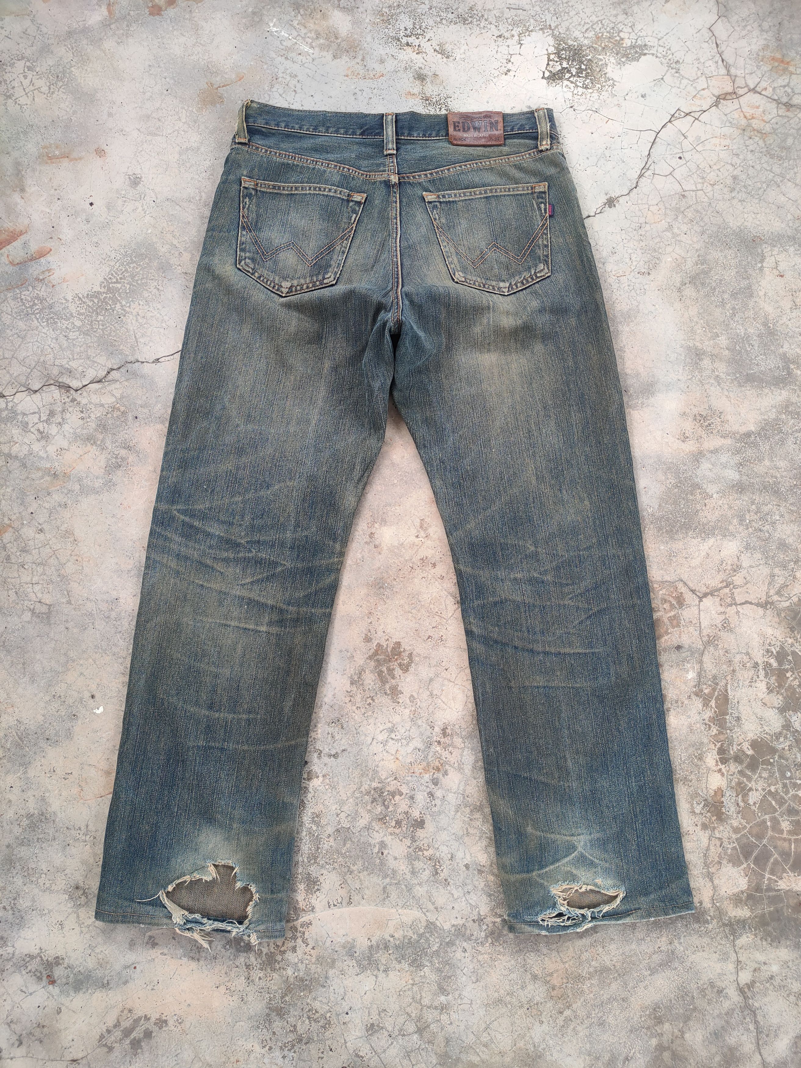Edwin W34 VINTAGE EDWIN RUSTY DISTRESSED FADED JEANS PANTS Size US 34 / EU 50 - 1 Thumbnail