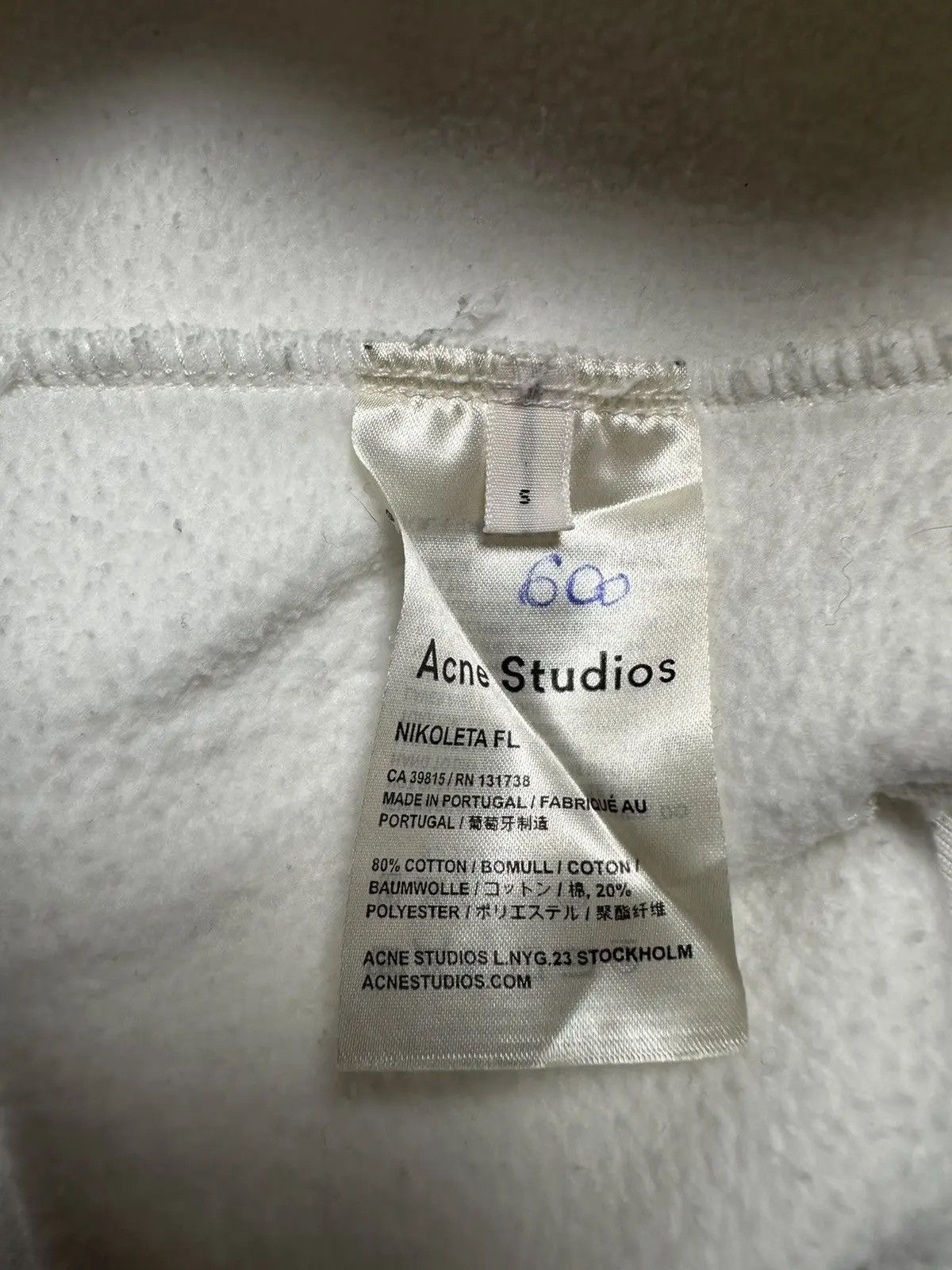 Acne Studios Vintage Acne Studios sweatshirt white S rare Size US M / EU 48-50 / 2 - 9 Thumbnail