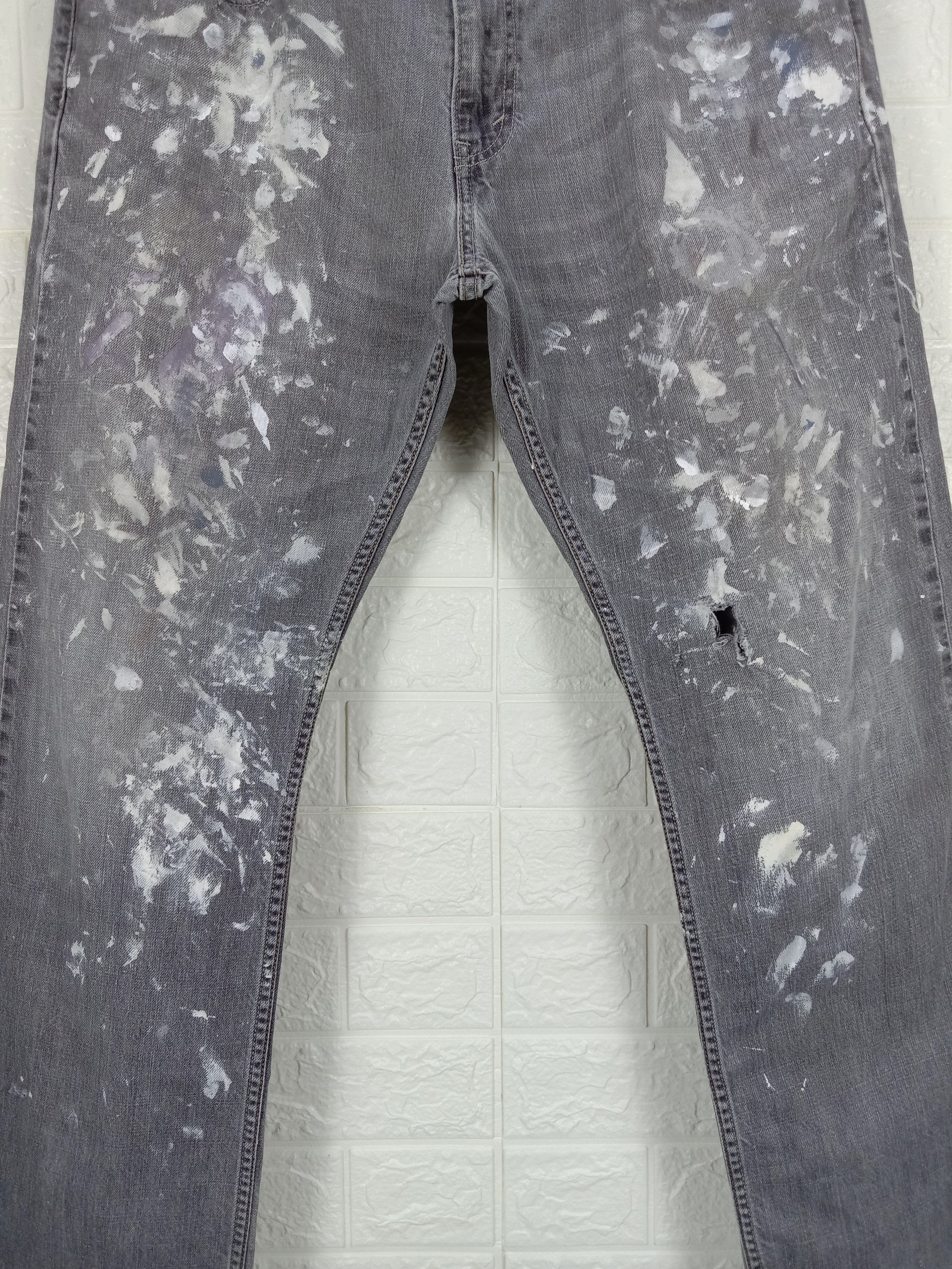 Levi's Vintage Levi's 514 Paint Splatter Jeans Straight Fit Denim Size US 34 / EU 50 - 3 Thumbnail