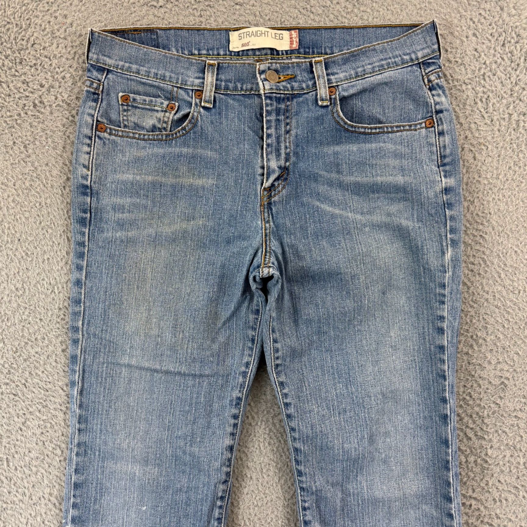 Levi's VTG Levi's 505 Jeans Womens 10M Blue Button Mid Rise 32x30 Straight Denim 90s Vintage Jeans Womens Size 32" / US 10 / IT 46 - 4 Thumbnail