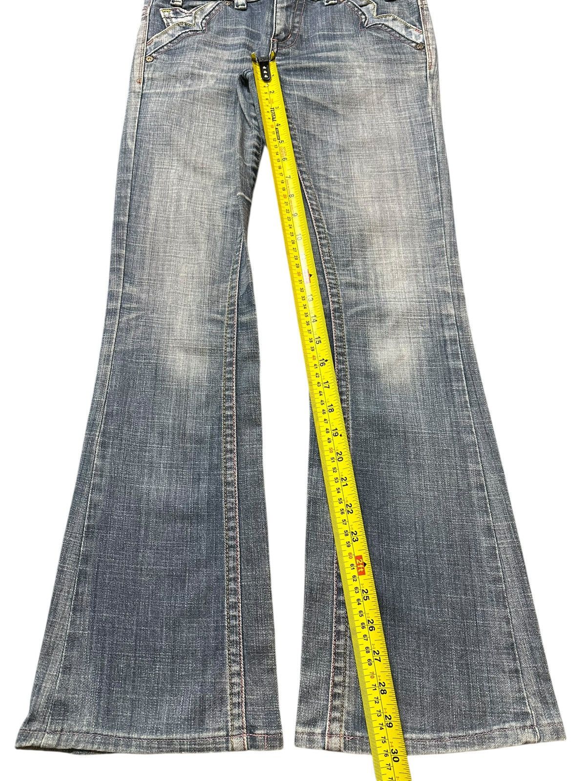 Edwin Vintage Japan Edwin Blue Faded Wash Style Flared Jeans Size US 30 / EU 46 - 13 Thumbnail