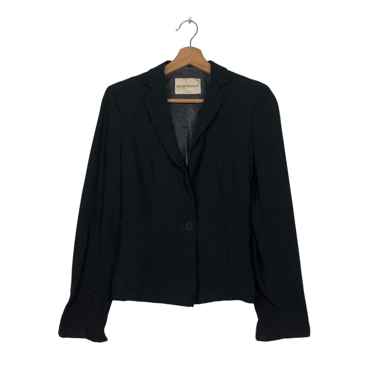 Emporio Armani 📌Vintage Cropped Biker Jacket Emprio Armani Made in Italy Size US M / EU 48-50 / 2 - 2 Thumbnail