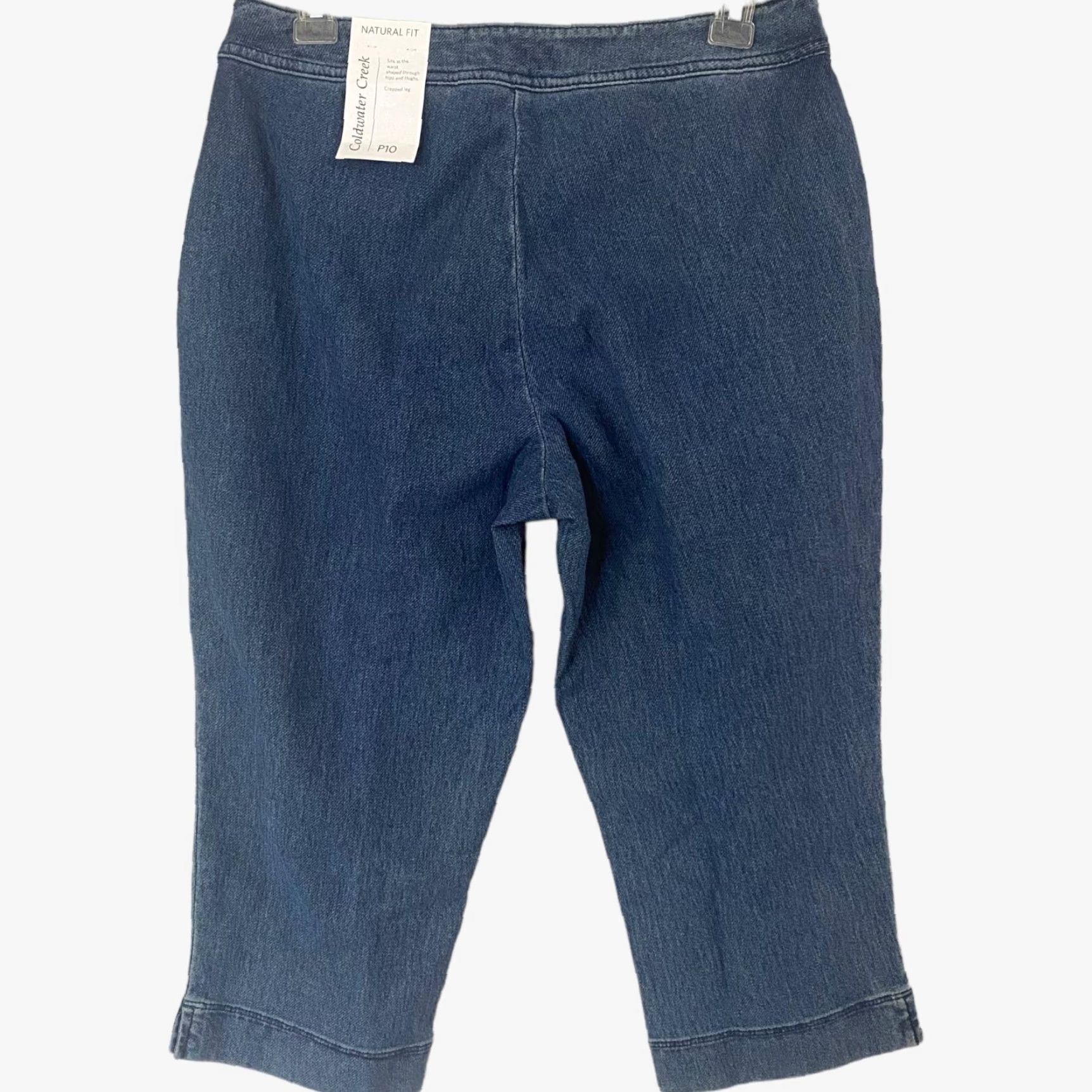 Coldwater Creek Coldwater Creek Jeans Cropped Side-Zip Blue Denim Women's Petite P10 Stretch New Size 32" / US 10 / IT 46 - 3 Thumbnail
