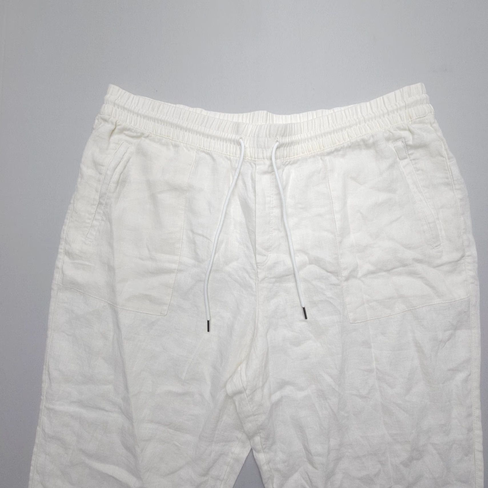 Athleta Athleta Linen Jogger Pants Women Plus Size 20 White Drawstring Elastic Waist Pockets 26in Inseam Womens Size 42" / US 20 - 3 Thumbnail