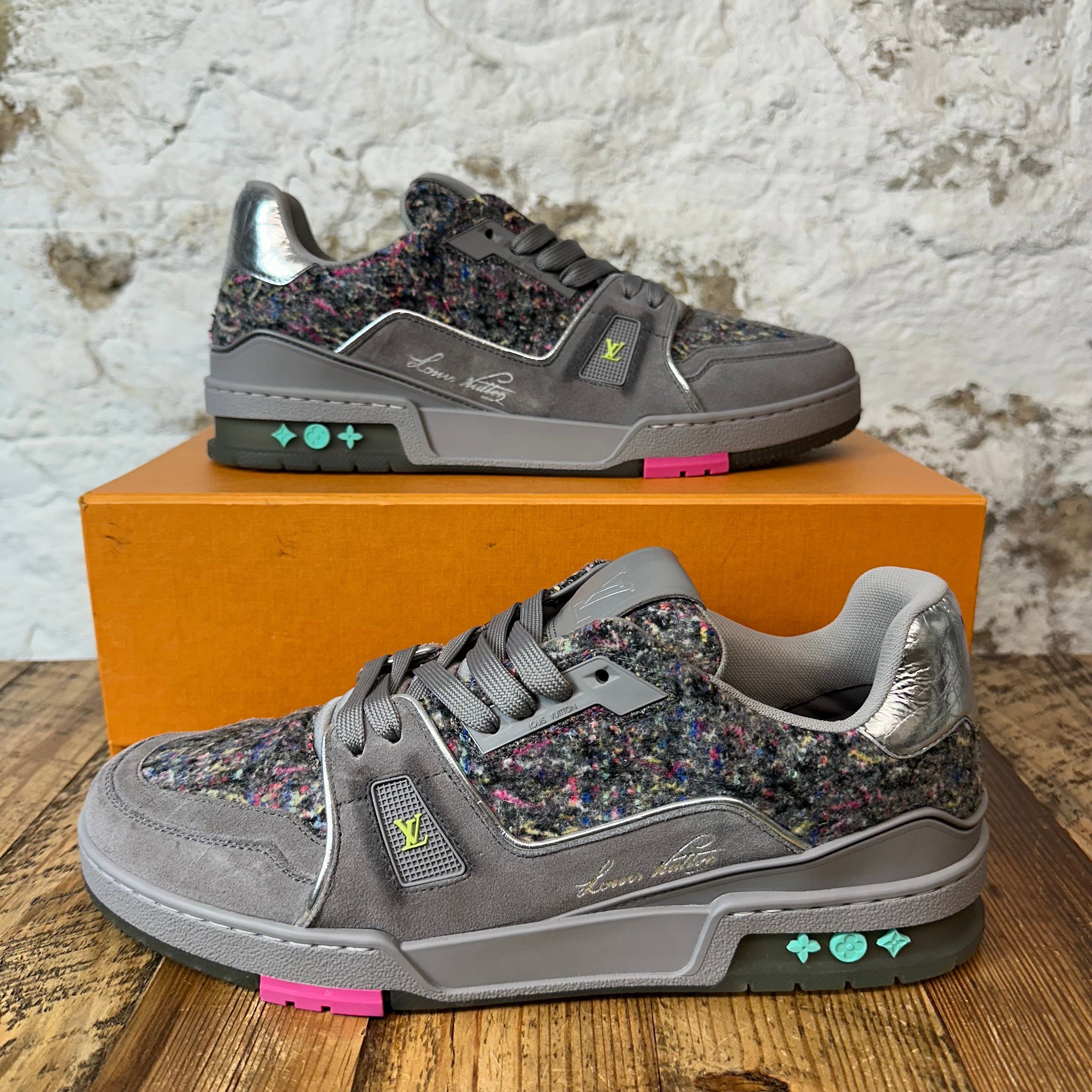 Louis Vuitton Louis Vuitton Gray Mulitcolor Trainer Sz 10.5 (9LV) Size US 10.5 / EU 43-44 - 1 Thumbnail