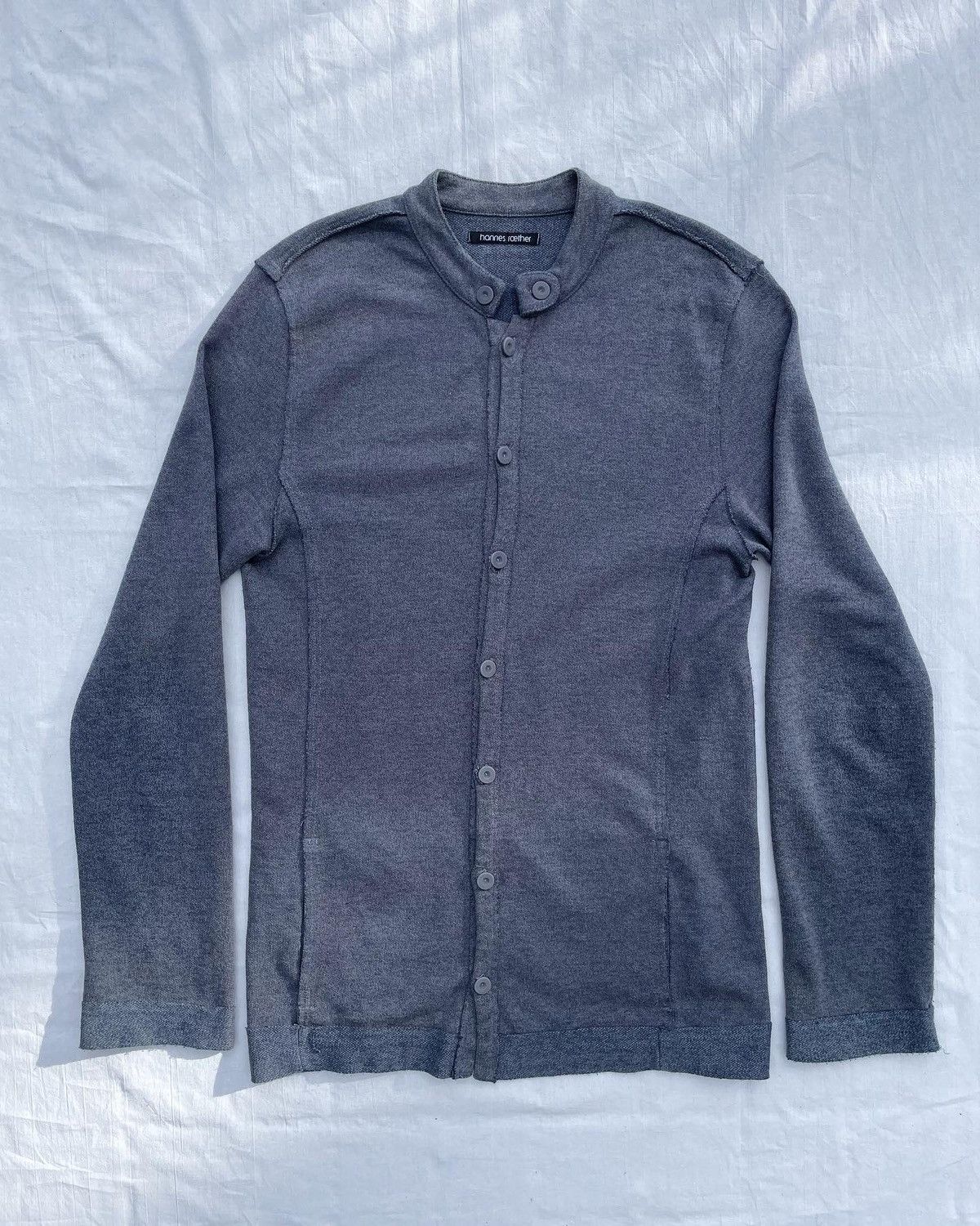 image of Hannes Roether Cotton Cardigan in Grey, Men's (Size XL)