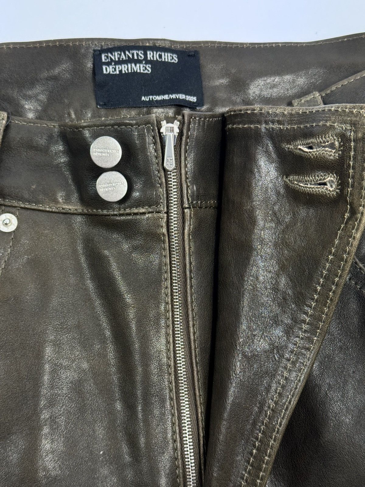 Enfants Riches Deprimes MOTO FLY SOFT VEIL LEATHER TROUSERS RARE Size US 32 / EU 48 - 5 Thumbnail