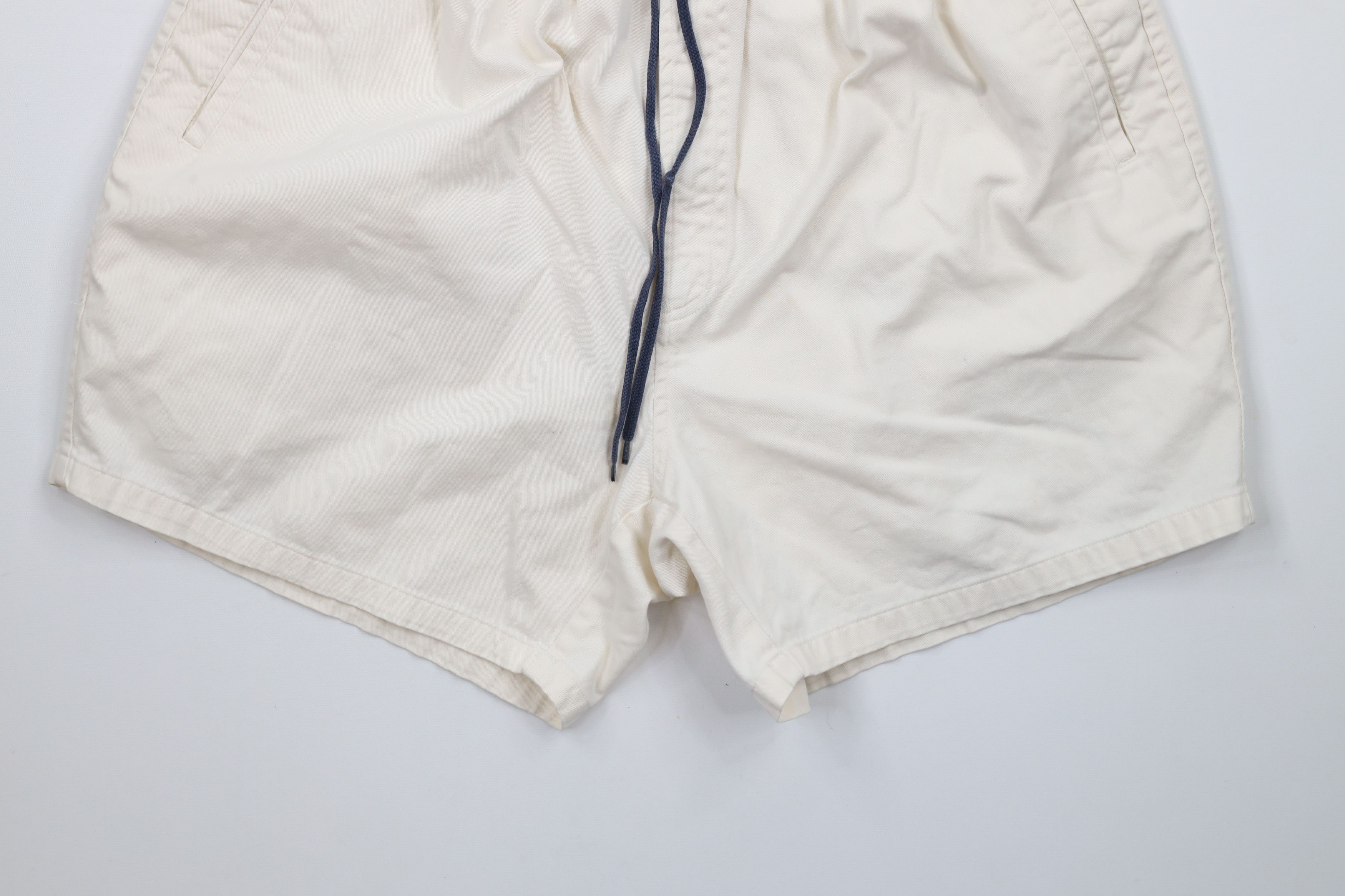 Nautica × Vintage Vintage 90s Nautica Spell Out Above Knee Shorts Cream Size US 34 / EU 50 - 4 Thumbnail