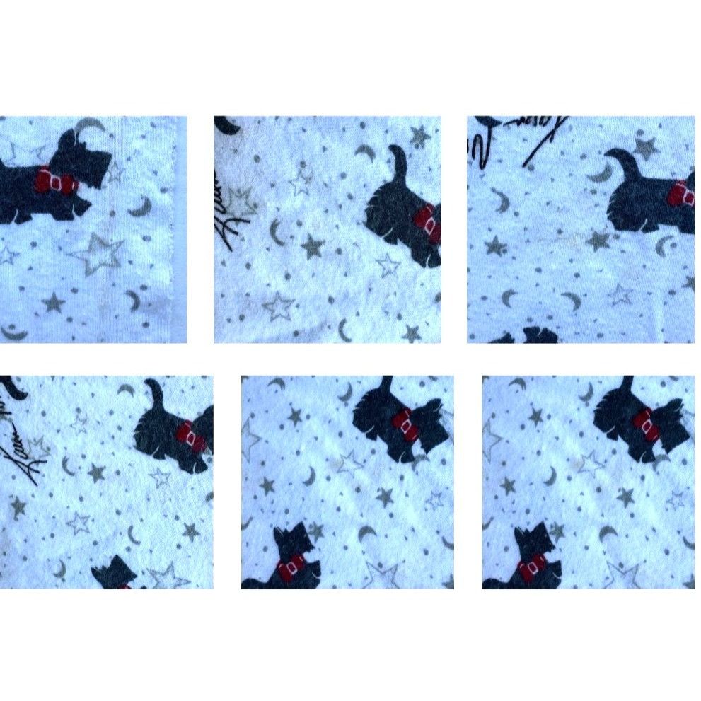 Designer × Vintage Vintage Karen Neuburger 2000 Scottie Dog Fabric White Flanne Size ONE SIZE - 8 Thumbnail