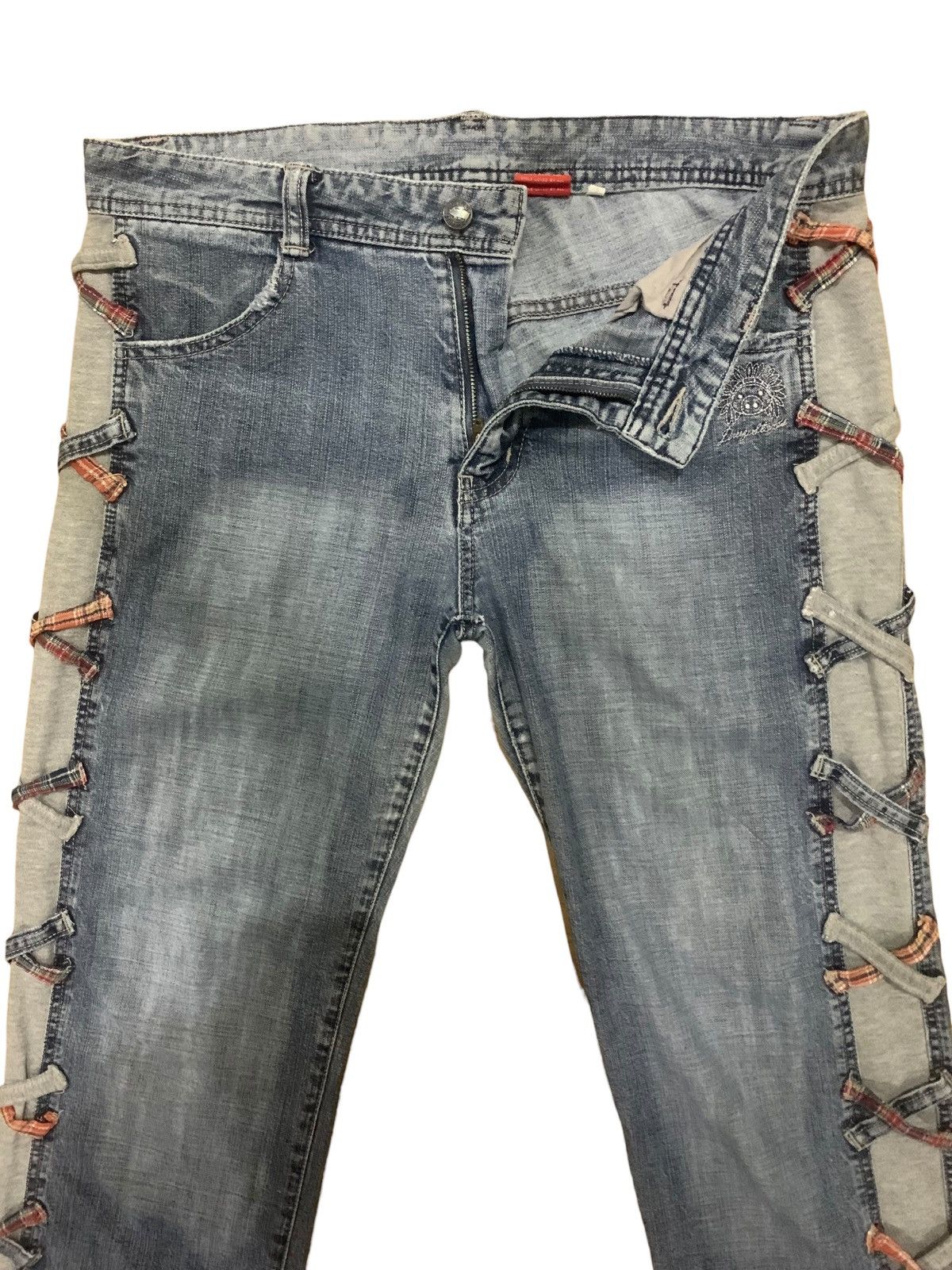 If Six Was Nine × Japanese Brand × Le Grande Bleu (L.G.B.) Vintage Punk Drug Store Bondage Jeans Size US 33 - 3 Thumbnail