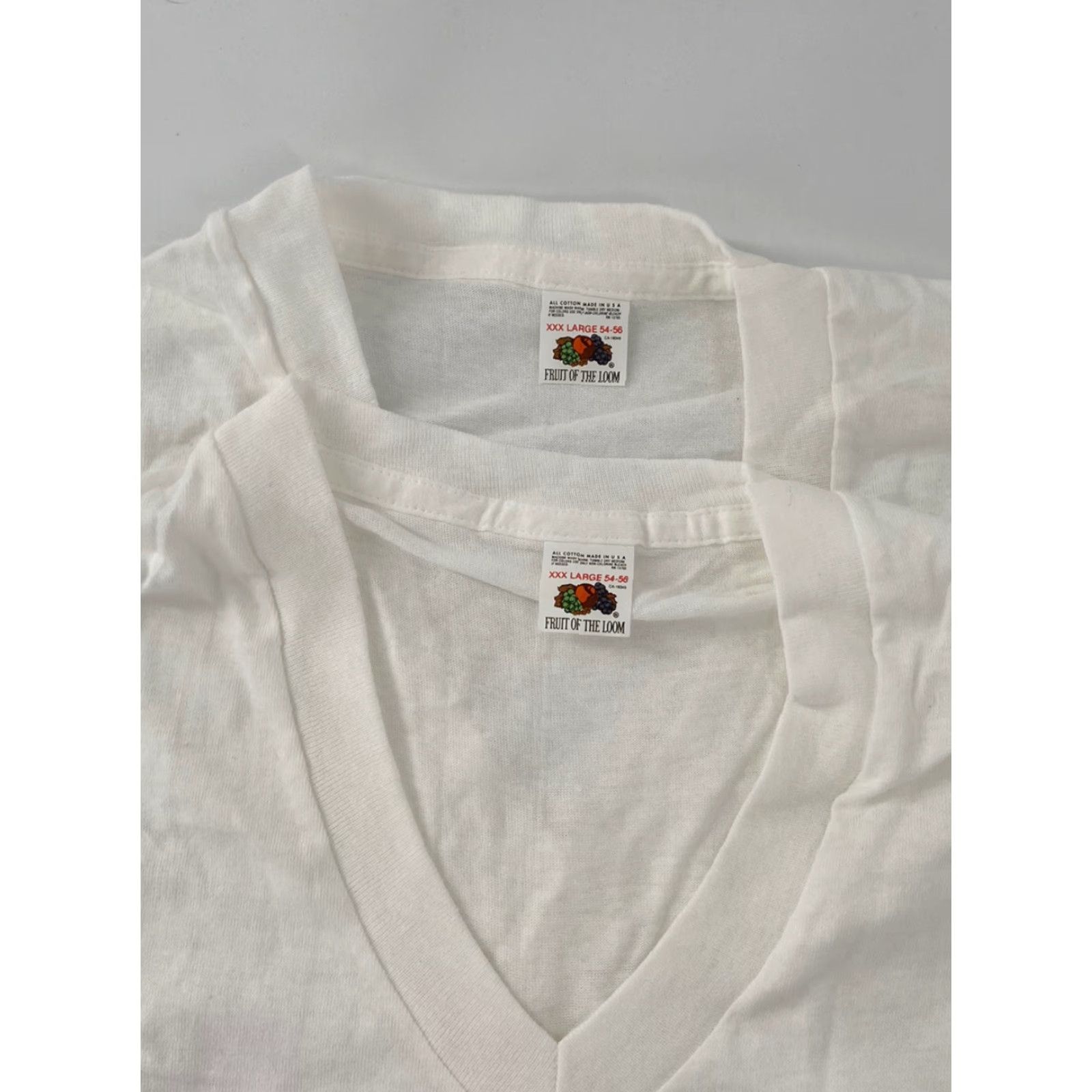 Fruit Of The Loom VINTAGE Fruit Of The Loom T-Shirt Adult XLarge White Single Stitch 90s Men Lot of 2 Size US XXL / EU 58 / 5 - 3 Thumbnail