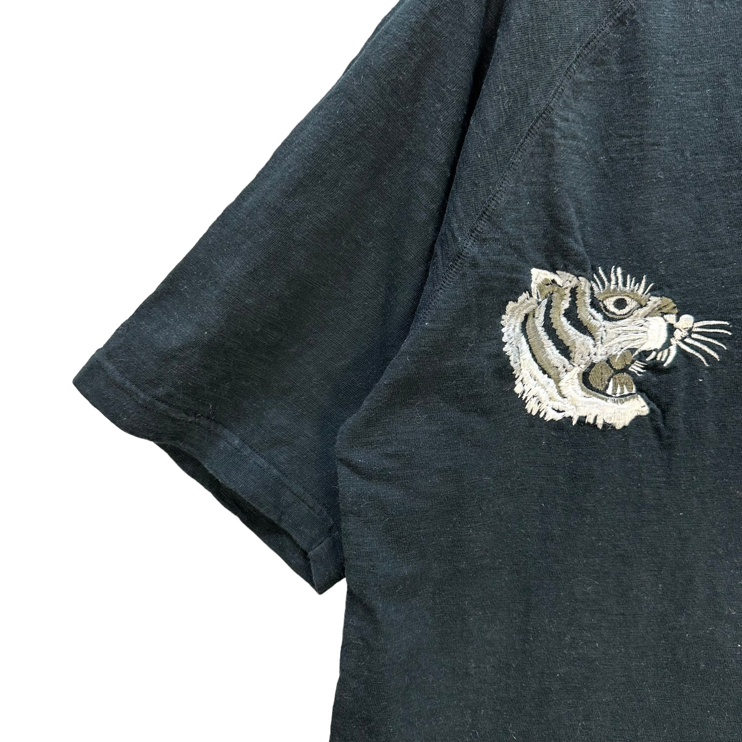 Japanese Brand Japan Tiger Embroidery Logo Half Button Tees #9154-63 Size US XL / EU 56 / 4 - 7 Thumbnail