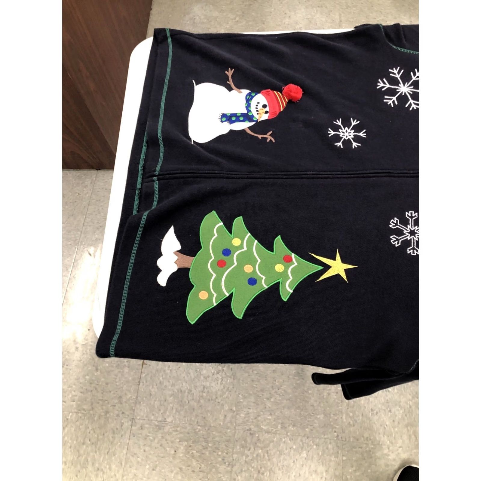 Vintage VINTAGE Karen Scott Christmas Tree Snowman Zip Up Sweater Hoodie XL Blue Women Regular Size Full Zip Holiday Christmas Holiday Size XL / US 12-14 / IT 48-50 - 5 Thumbnail