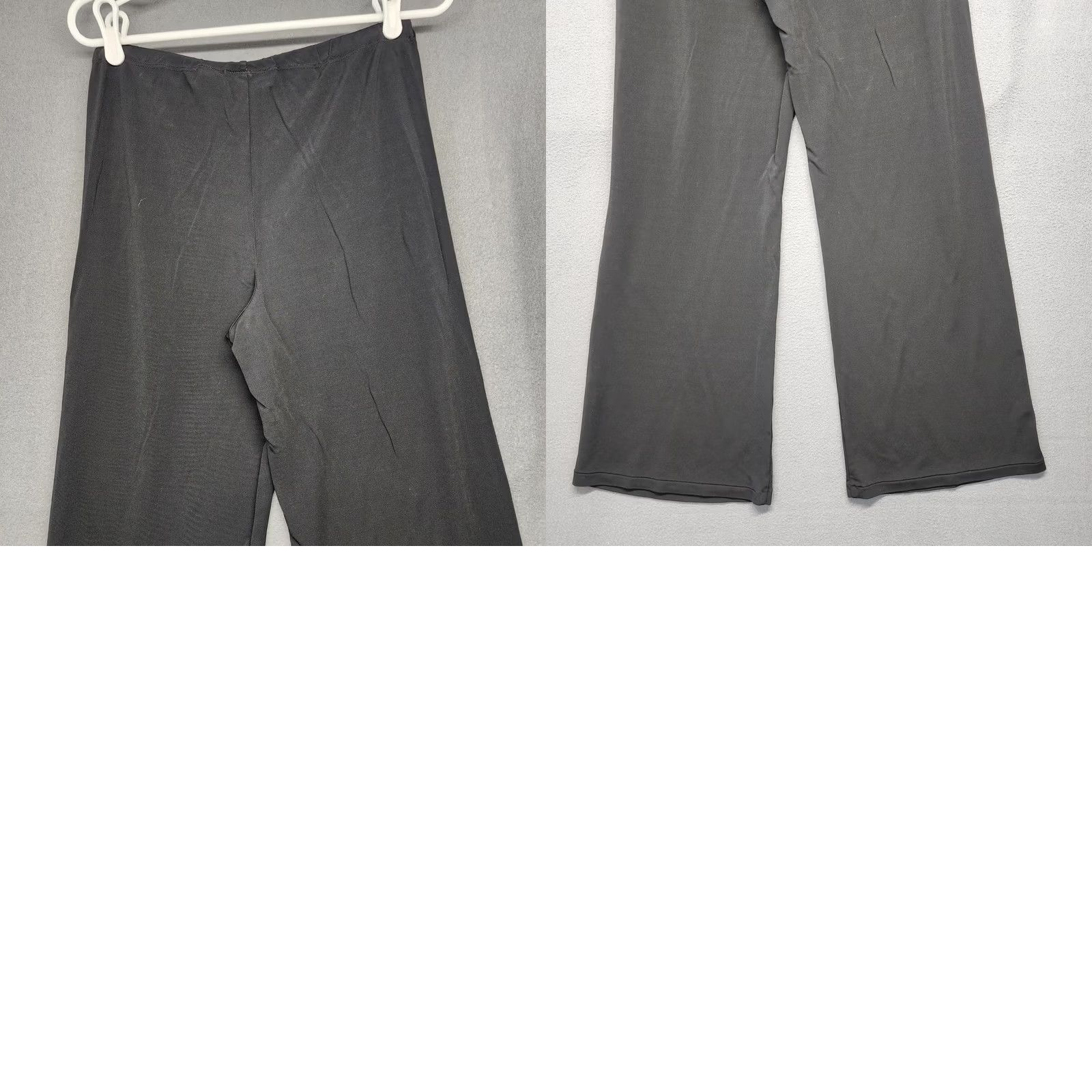 Ralph Lauren VINTAGE Ralph Lauren Pants Womens Medium Black Slinky Stretch Pull On Dress Pants Wide-Leg Office Size 32" / US 10 / IT 46 - 9 Thumbnail