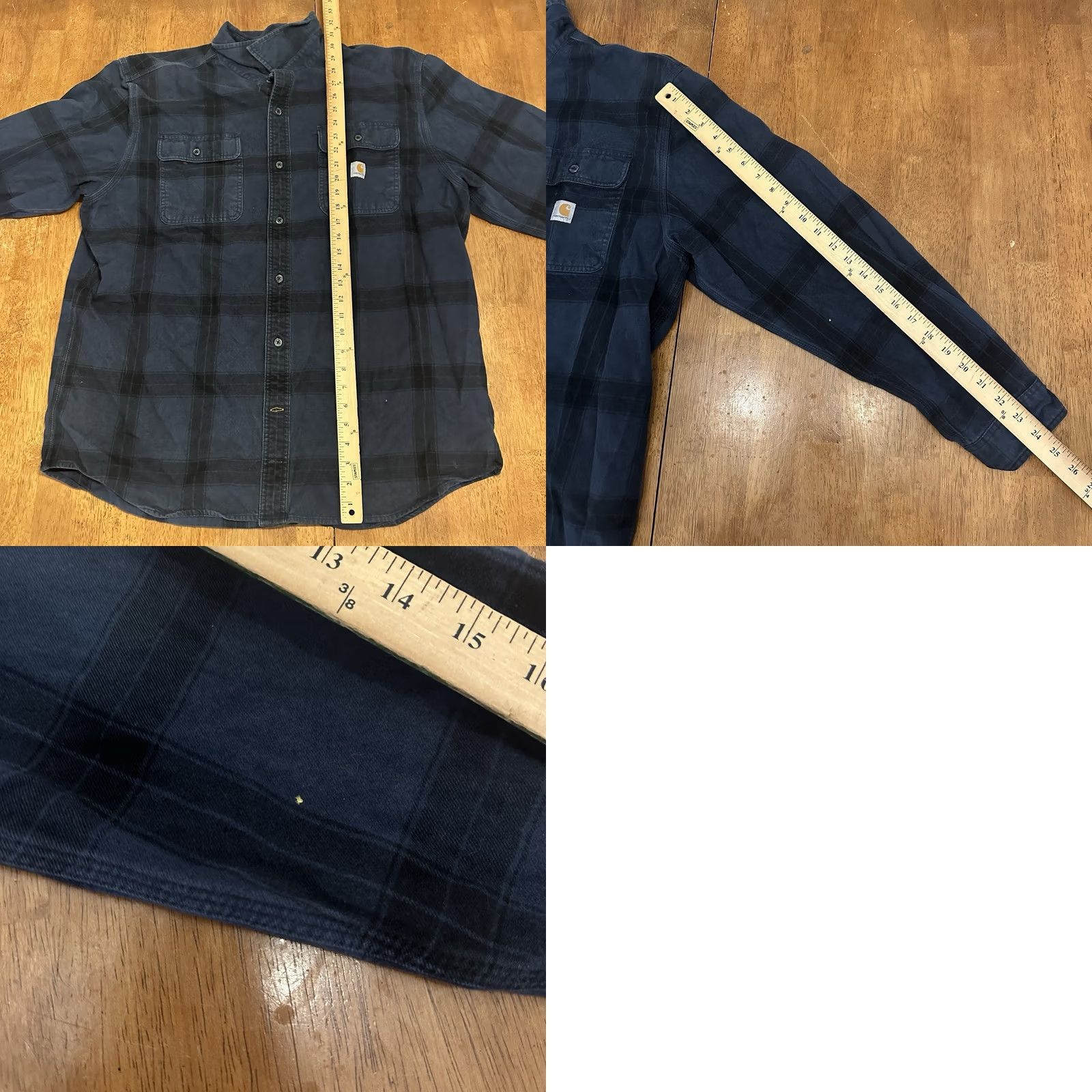 Carhartt VINTAGE Carhartt Loose Fit Heavy Flannel Shirt XL Blue Plaid Men Size US XL / EU 56 / 4 - 8 Thumbnail