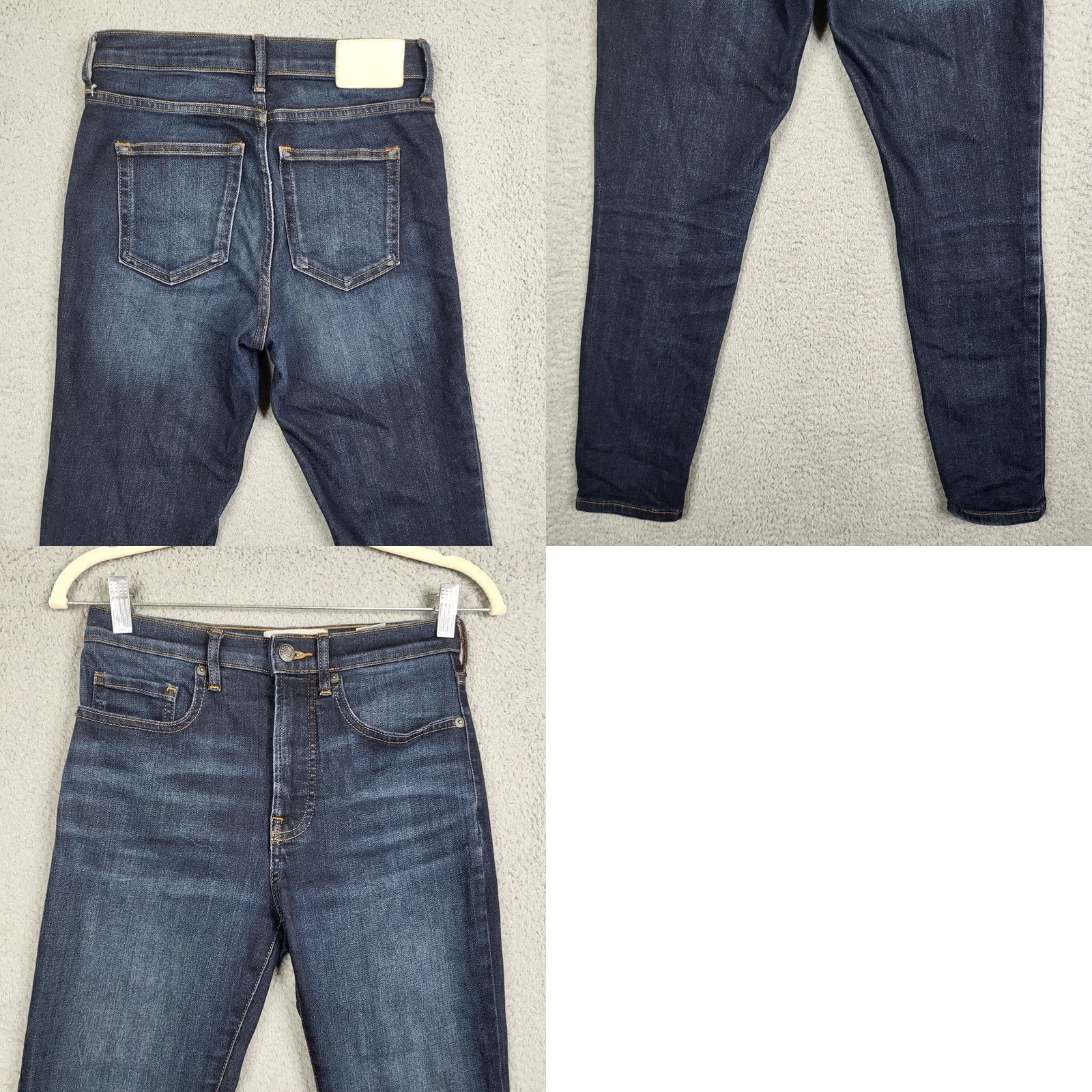 Everlane Everlane Jeans The High Rise Skinny Jean Ankle blue Size 26 Denim Cotton/spandex Regular Dark blue Womens Boys? Size 26" / US 2 / IT 38 - 8 Thumbnail