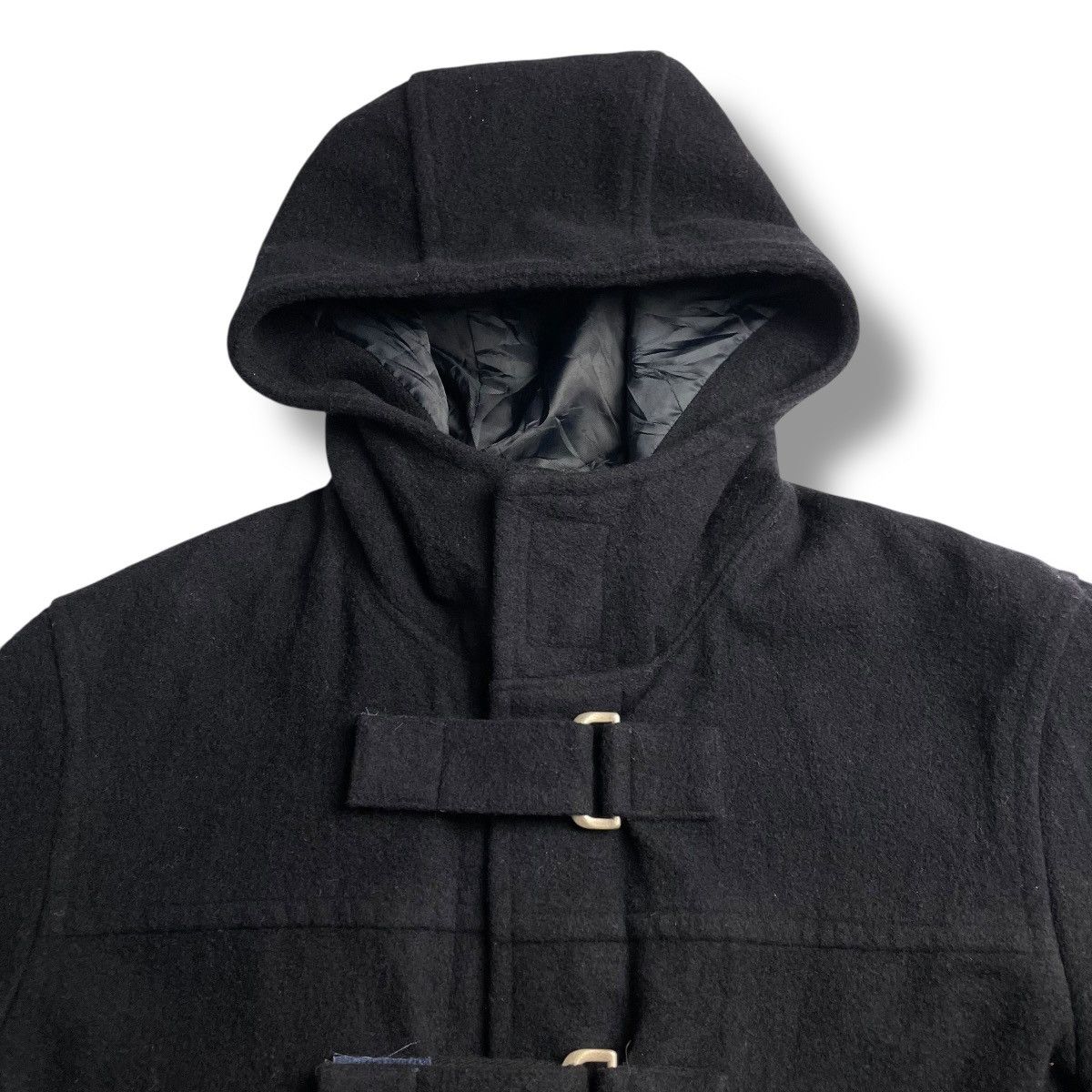 If Six Was Nine 🇯🇵 PPFM METAL BUCKLE STRAP PUNK GOTHIC LONG HEAVY COAT JACKET Size US L / EU 52-54 / 3 - 5 Thumbnail