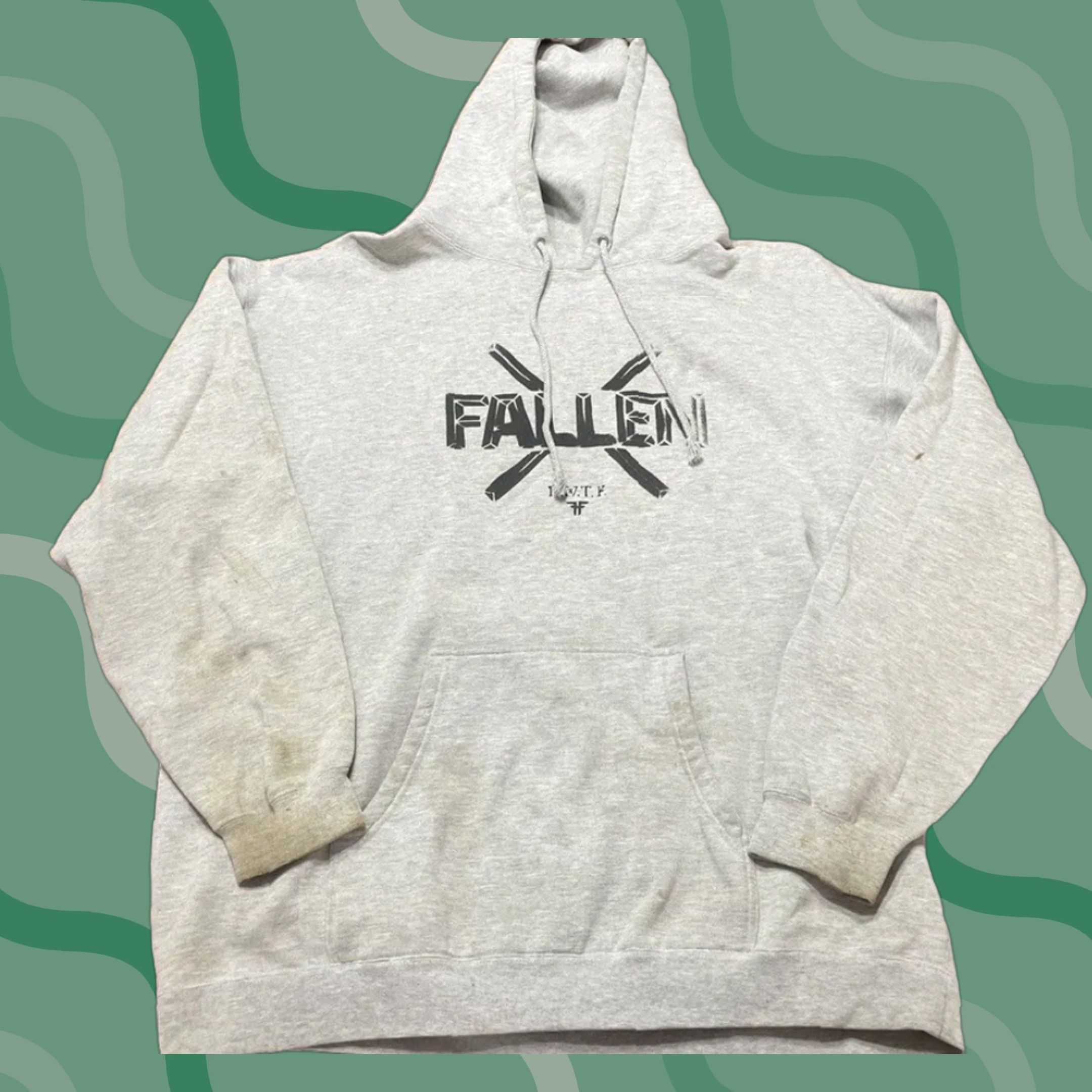 Vintage VINTAGE Fallen Skate Hoodie XL Gray Sweatshirt Size US XL / EU 56 / 4 - 1 Thumbnail