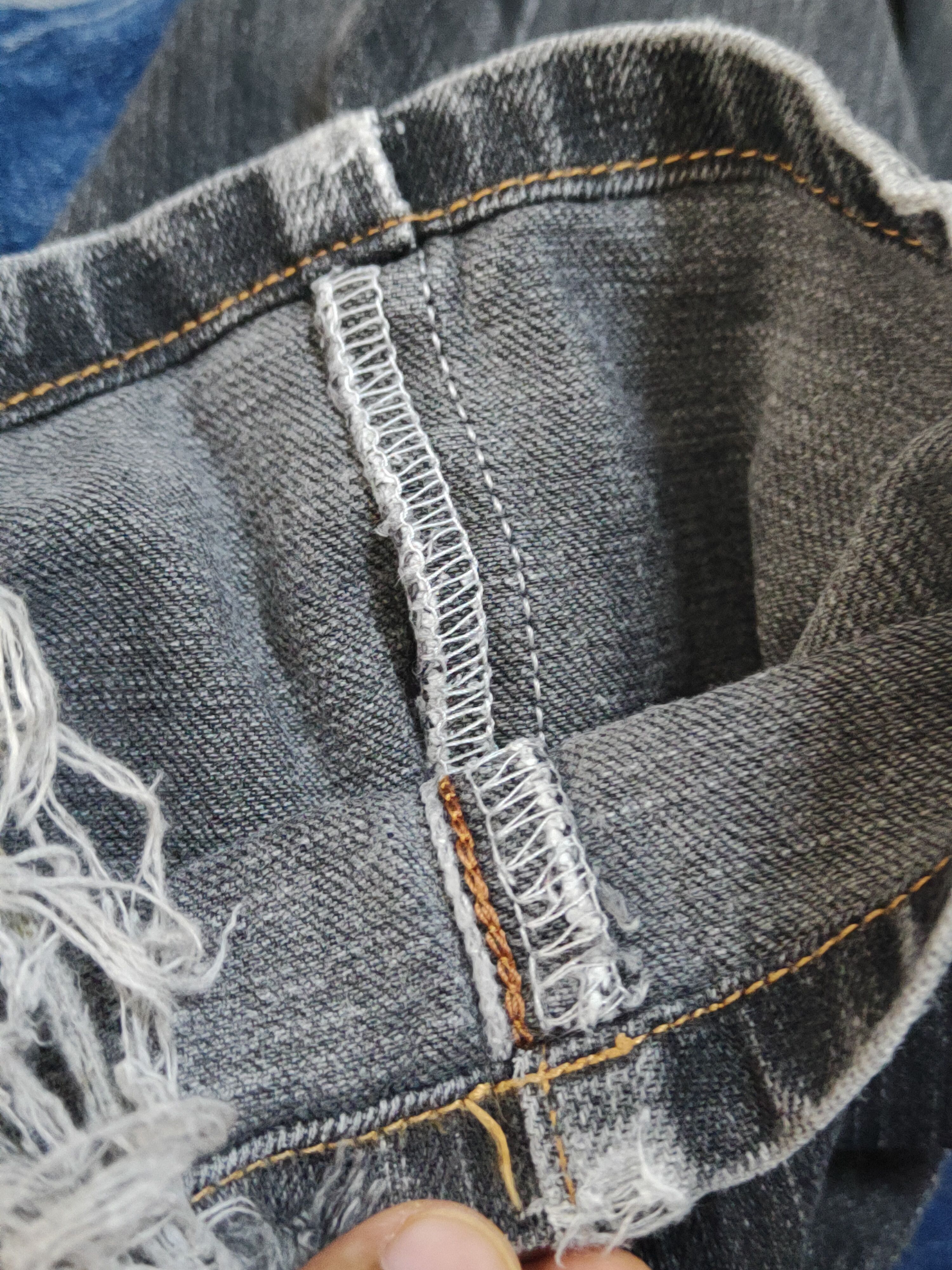 Edwin Edwin Black Distressed Ripped Jeans #W1322 Size US 35 - 14 Thumbnail