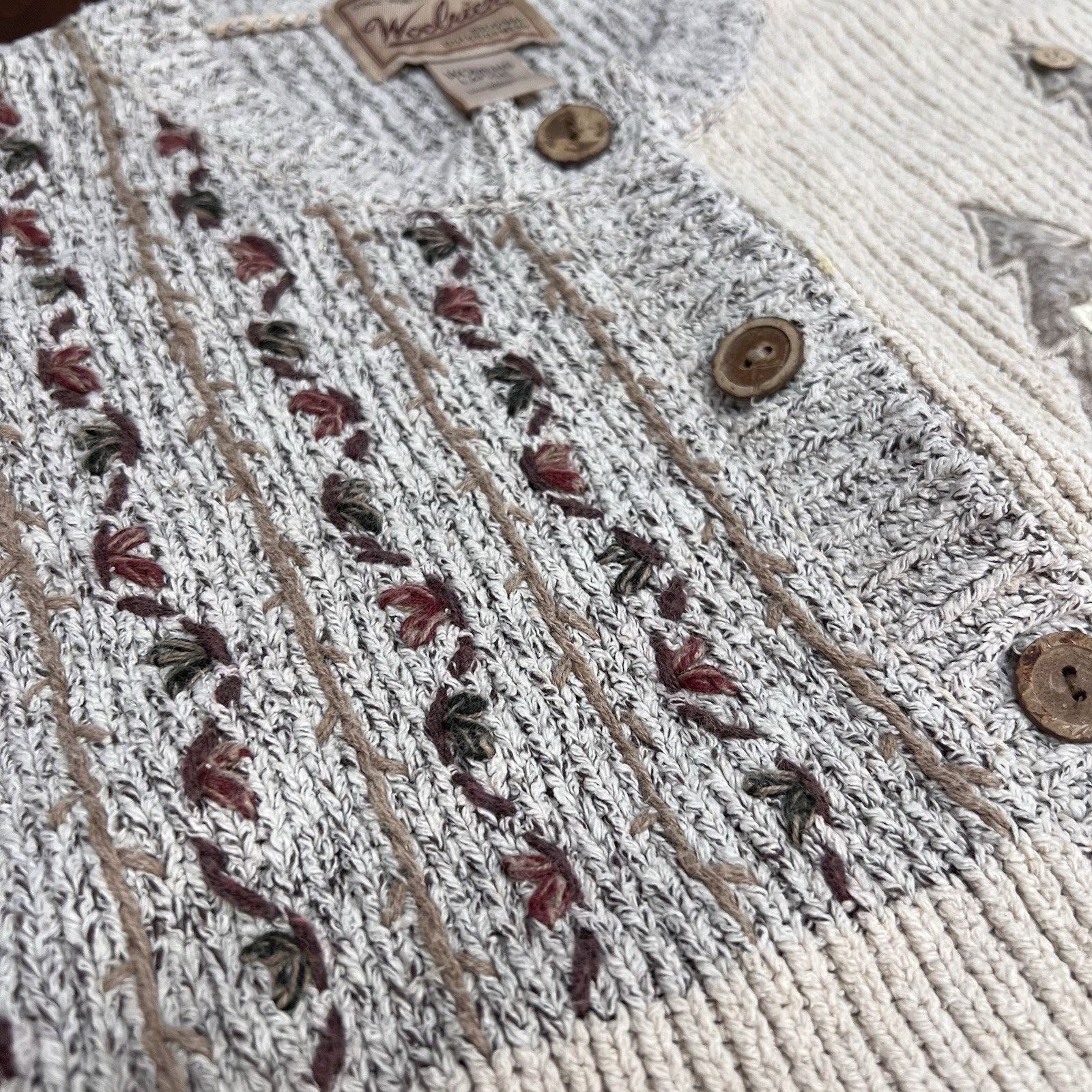 Woolrich Woolen Mills Vintage Woolrich Cardigan Sweater (L) Sheep Silk Cotton Size L / US 10 / IT 46 - 3 Thumbnail