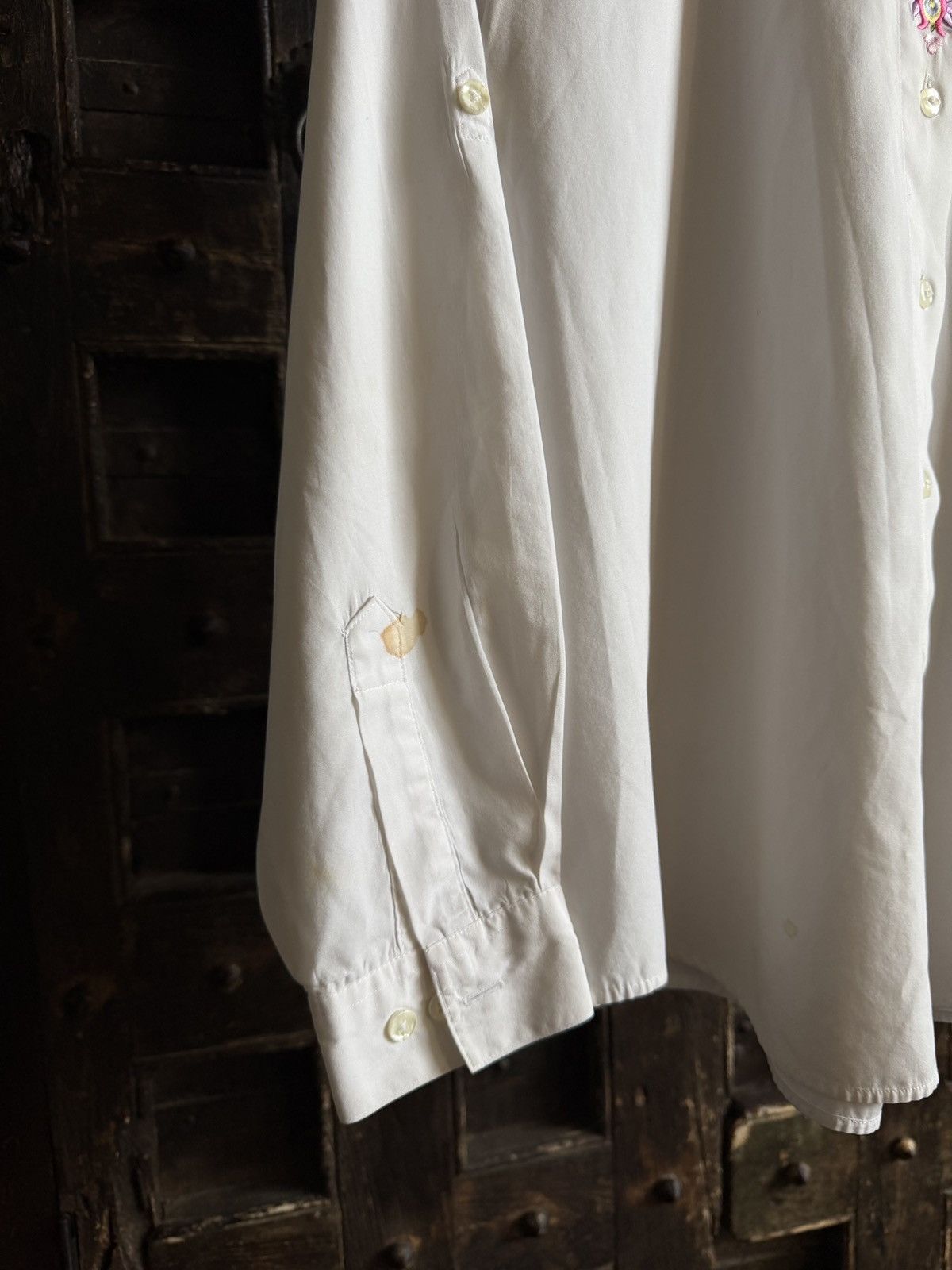 Other Vintage floral embroidered white button up shirt (Large) Size L / US 10 / IT 46 - 4 Thumbnail