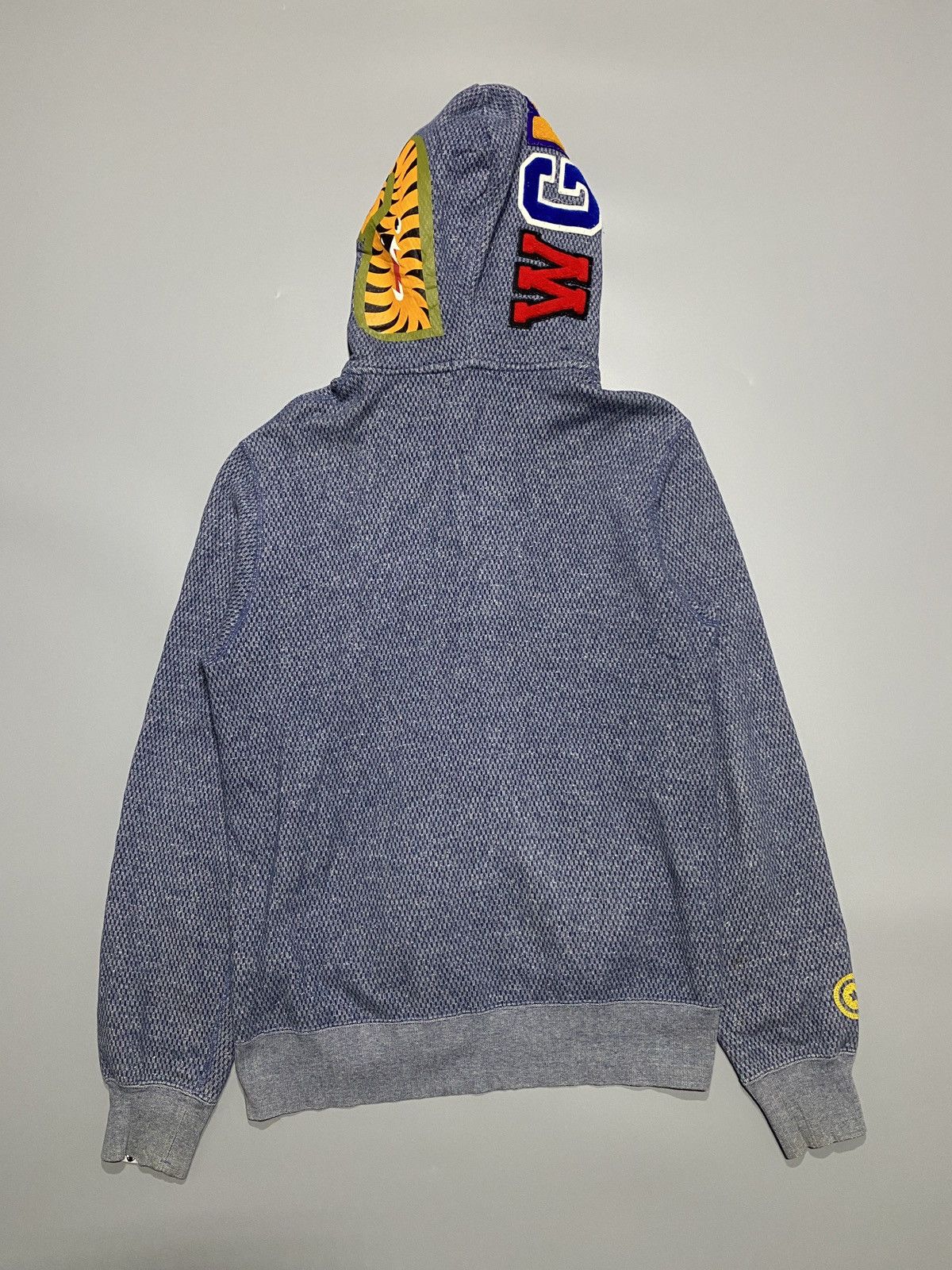 Bape Bape Shark Indigo Full Zip Hoodie Size US XL / EU 56 / 4 - 2 Thumbnail