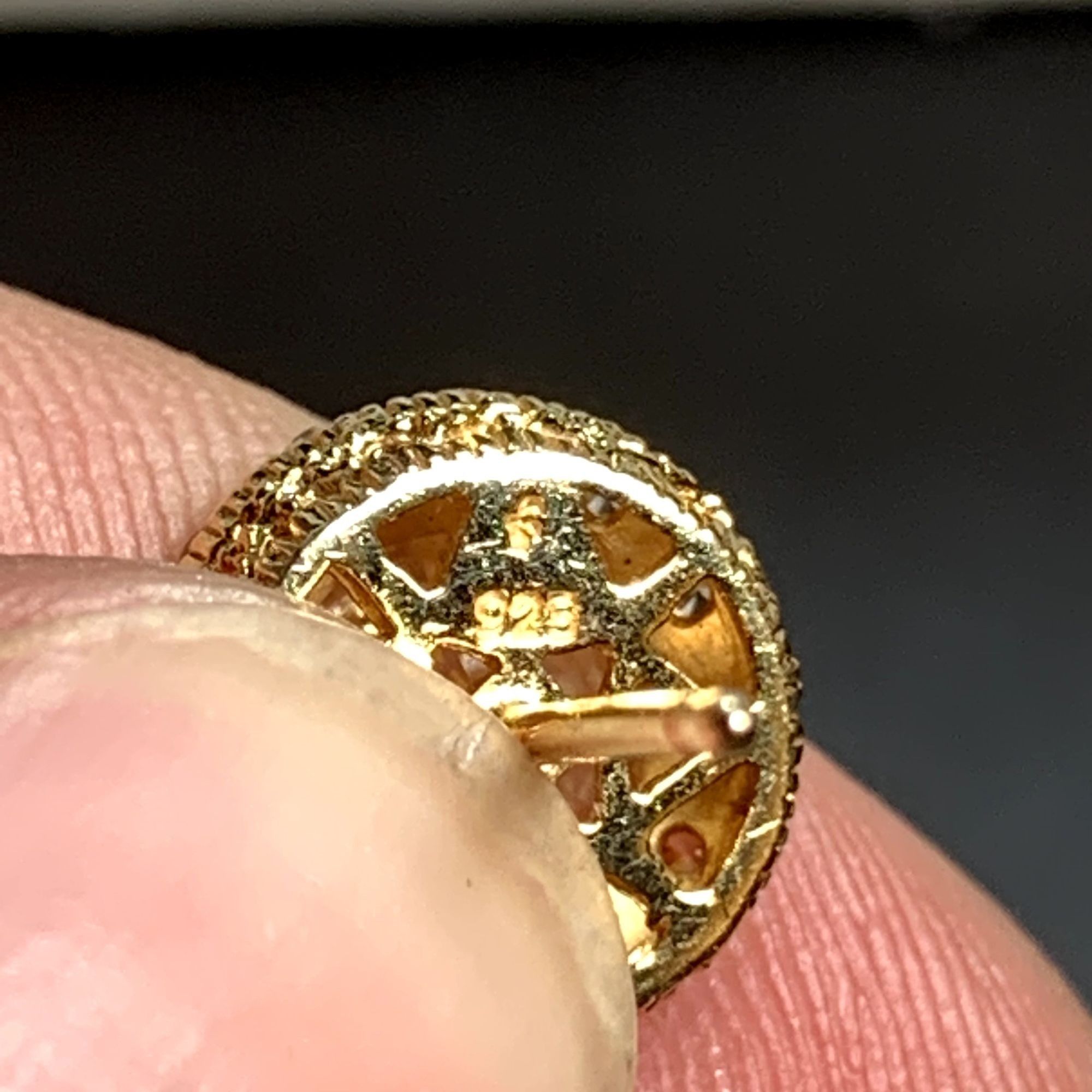 Other VTG Gold Over Sterling Silver 925 Cubic Zirconia Stud Earrin Size ONE SIZE - 6 Thumbnail