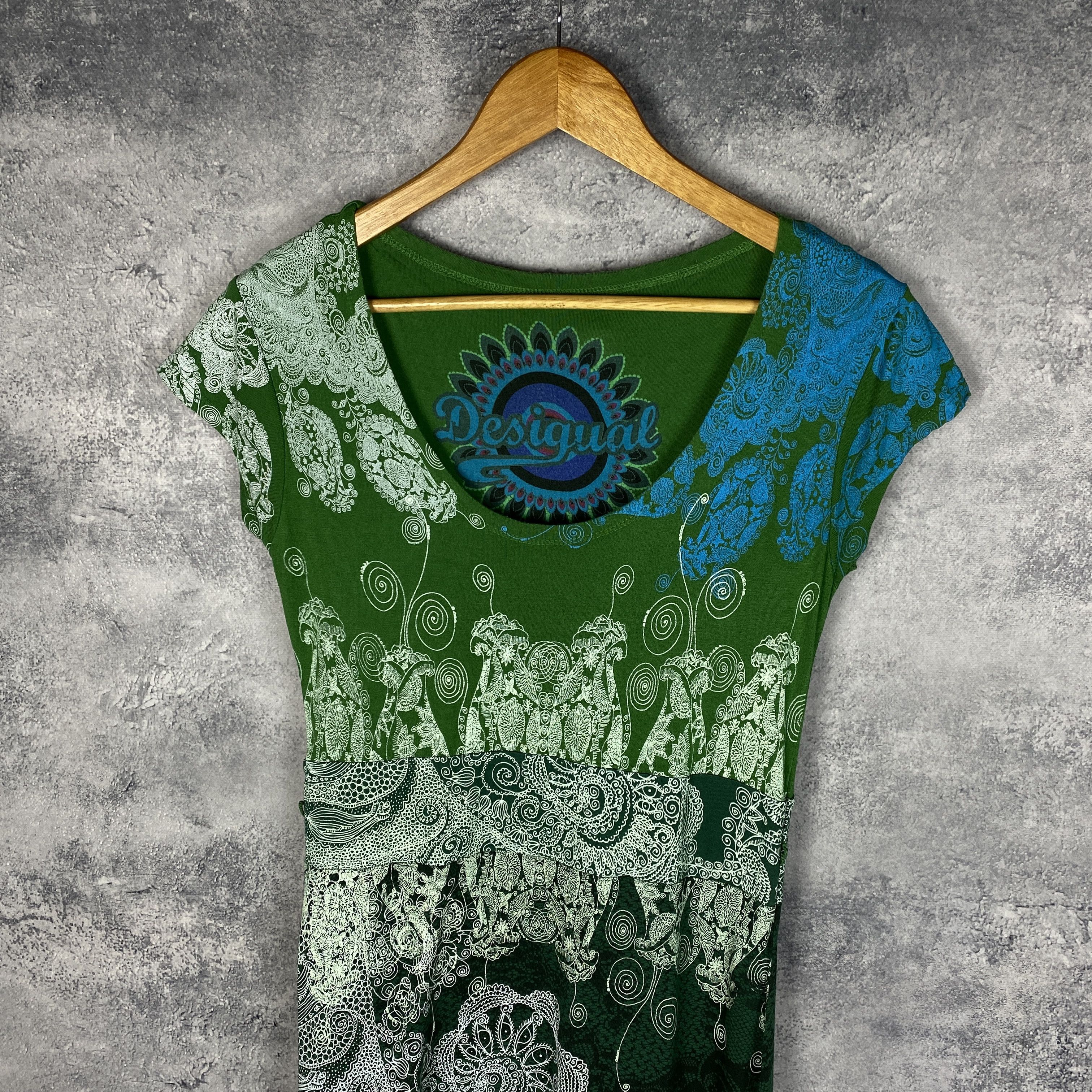 Desigual Desigual Dress Women's Size L Multicolor Short Sleeve Size L / US 10 / IT 46 - 2 Thumbnail