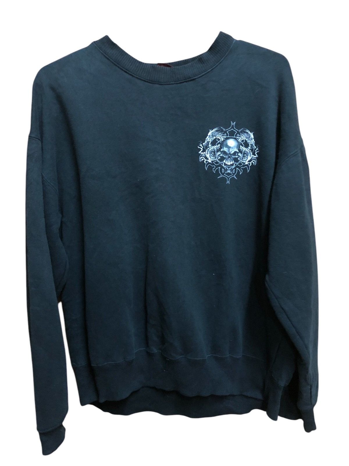If Six Was Nine × Japanese Brand × Yasuyuki Ishii Import Gear Skull & Dragon Motif Sweatshirt Size US L / EU 52-54 / 3 - 2 Thumbnail