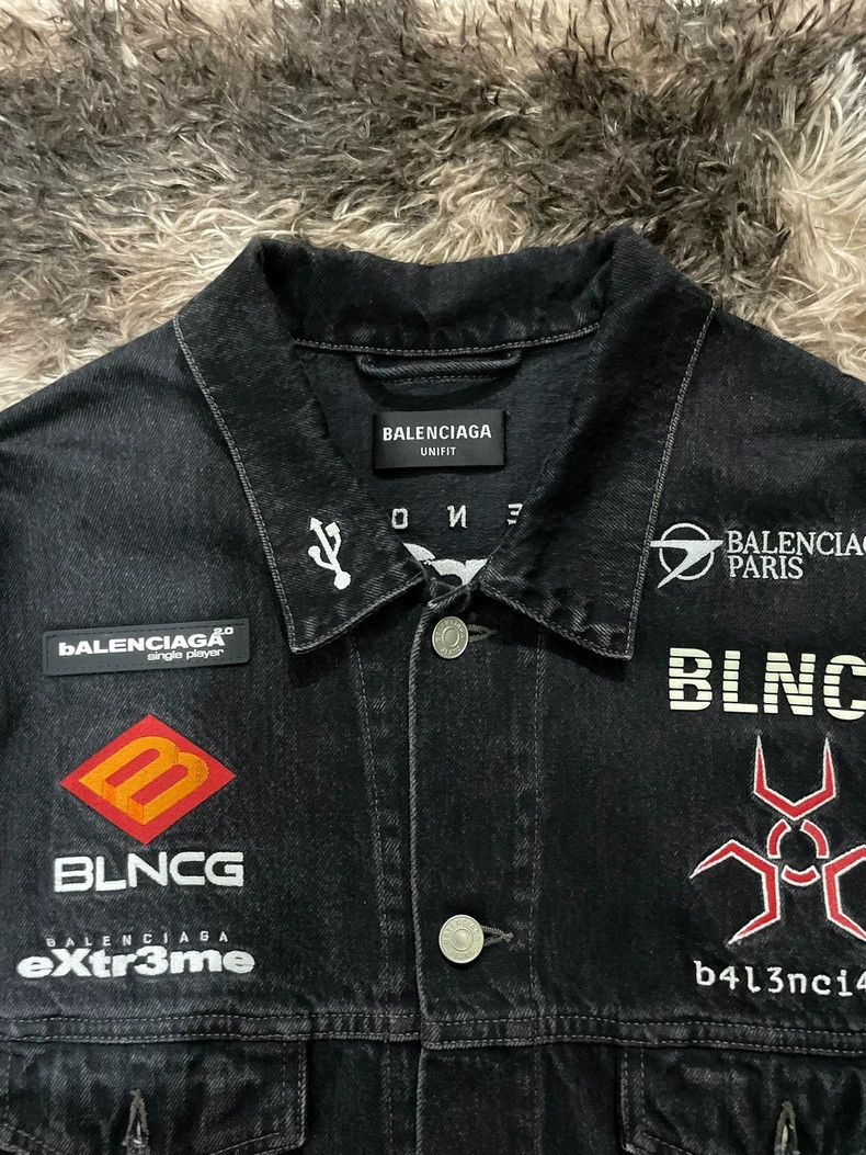 Balenciaga Balenciaga GAMER Embroidered Patch Denim Jacket Size US XS / EU 42 / 0 - 3 Thumbnail