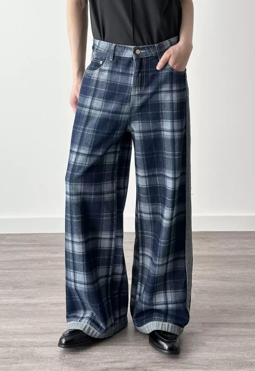 Other Men’s Plaid Patchwork Denim Pants Size US 30 / EU 46 - 1 Thumbnail