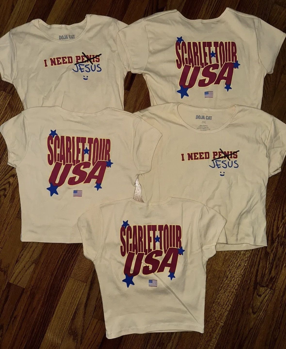 Doja Cat The Scarlet Tour Merch I Need Jesus Crop Top Tee