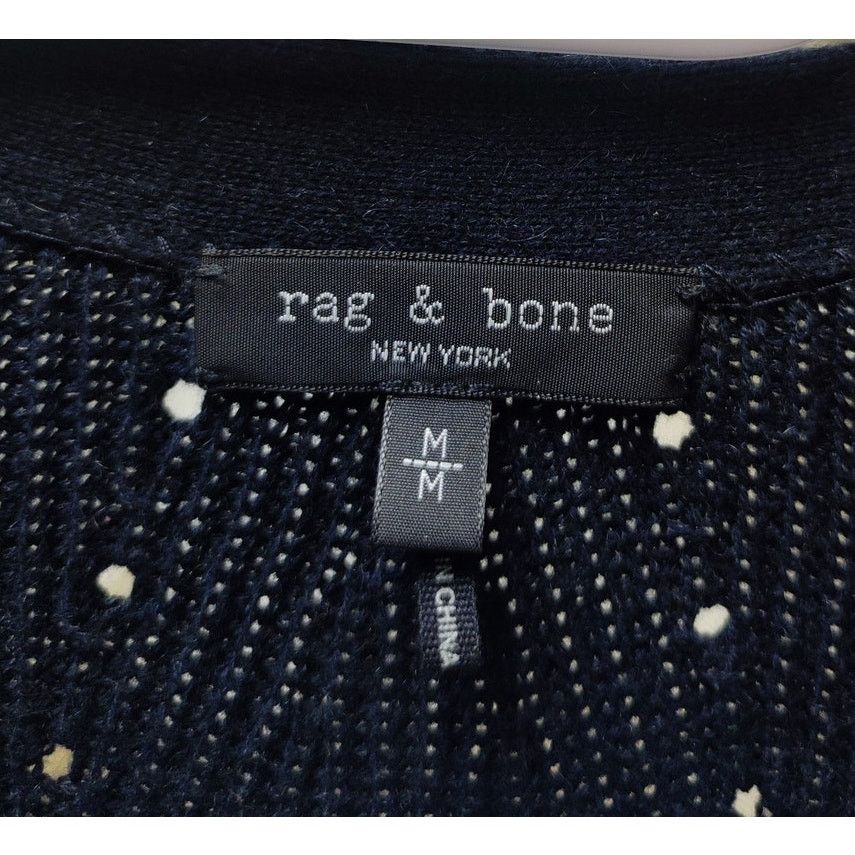 Rag & Bone Rag & Bone Striped Cardigan Cotton-Cashmere Pointelle Size M Size M / US 6-8 / IT 42-44 - 3 Thumbnail