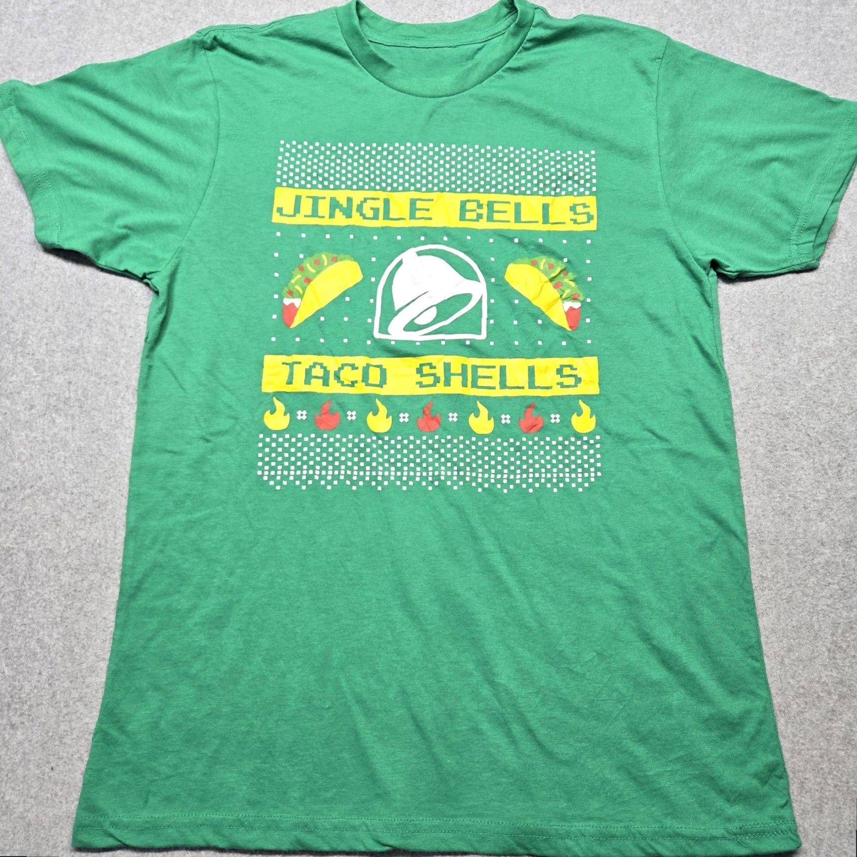 Bell Taco Bell Shirt Mens L Green Jingle Bells Taco Shells Logo Graphic Crewneck Christmas Size US L / EU 52-54 / 3 - 6 Thumbnail