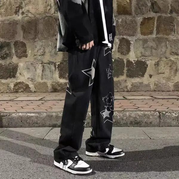 Japanese Brand Hitomi x Kumi High street star patch wide leg jeans Size US 32 / EU 48 - 2 Thumbnail