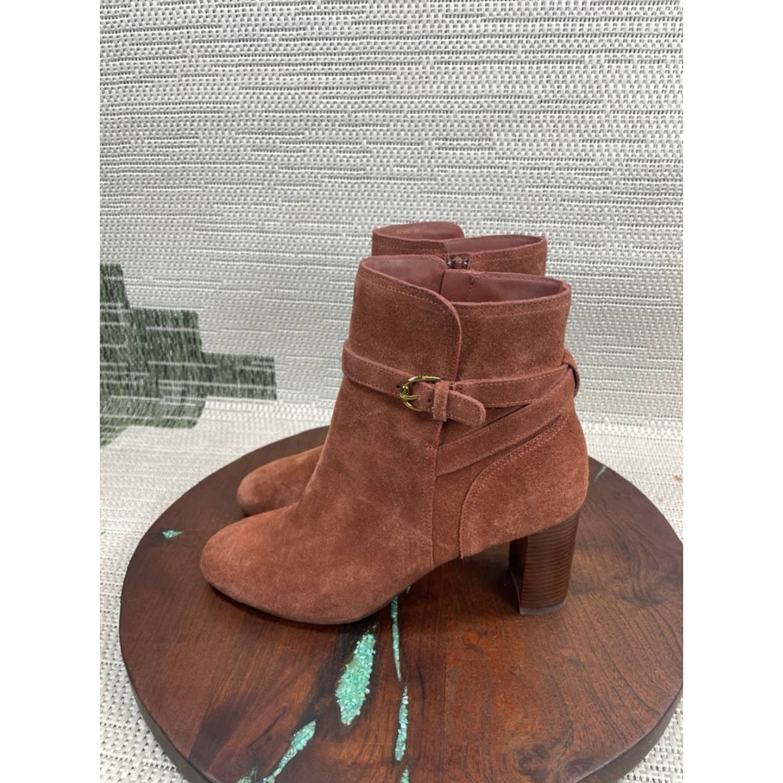 Cole Haan Cole Haan Boots Womens Size 8 Buckle Leather Ankle Bootie Black Casual Fall High Heel Block Shaft Ankle Bootie Glendale Buckle Leather Shoes Womens Size US 8 / IT 38 - 5 Thumbnail