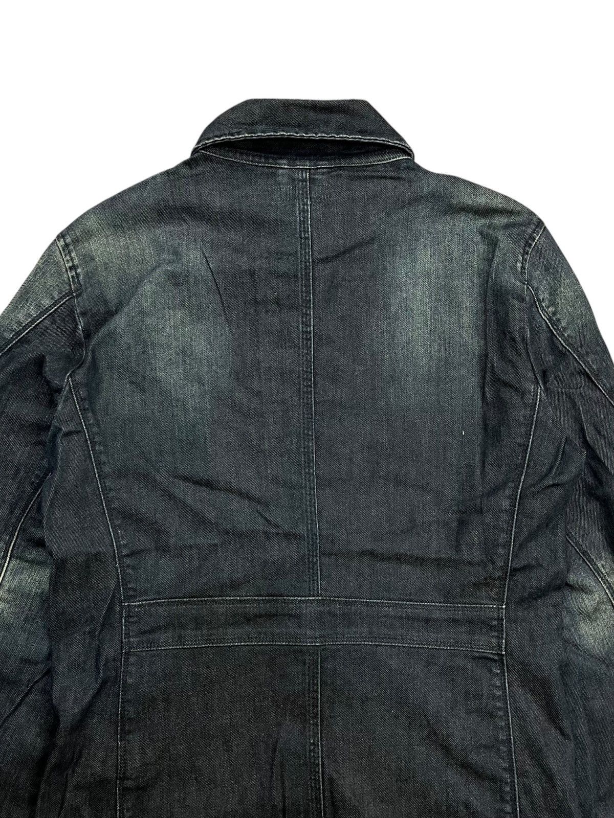 Isamu Katayama Backlash 2000s Hideway Nicole - Asymetrical Button Denim Jacket Size US M / EU 48-50 / 2 - 7 Thumbnail