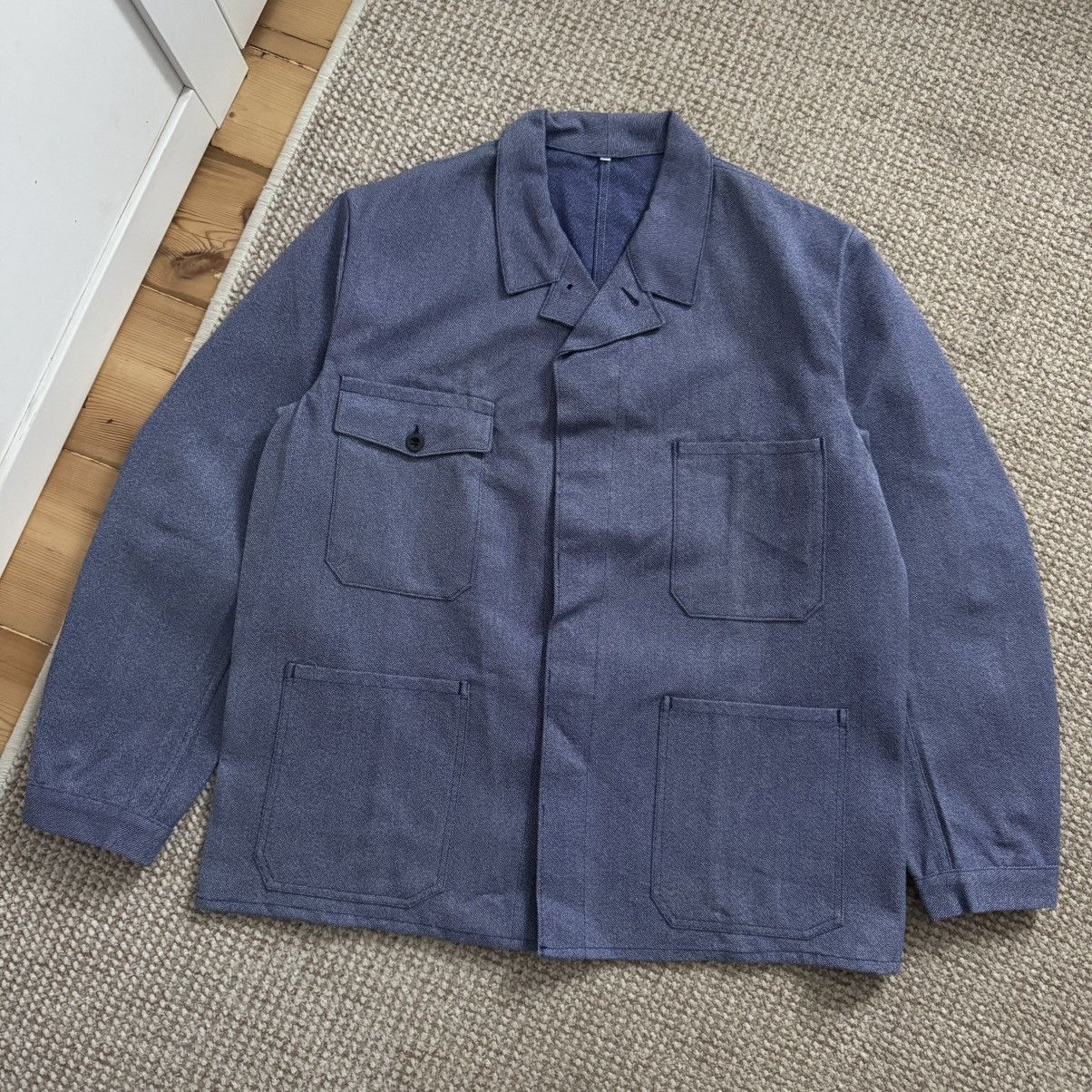 Vintage Faded Heavy Cotton French Sanfor Chore Works Jacket