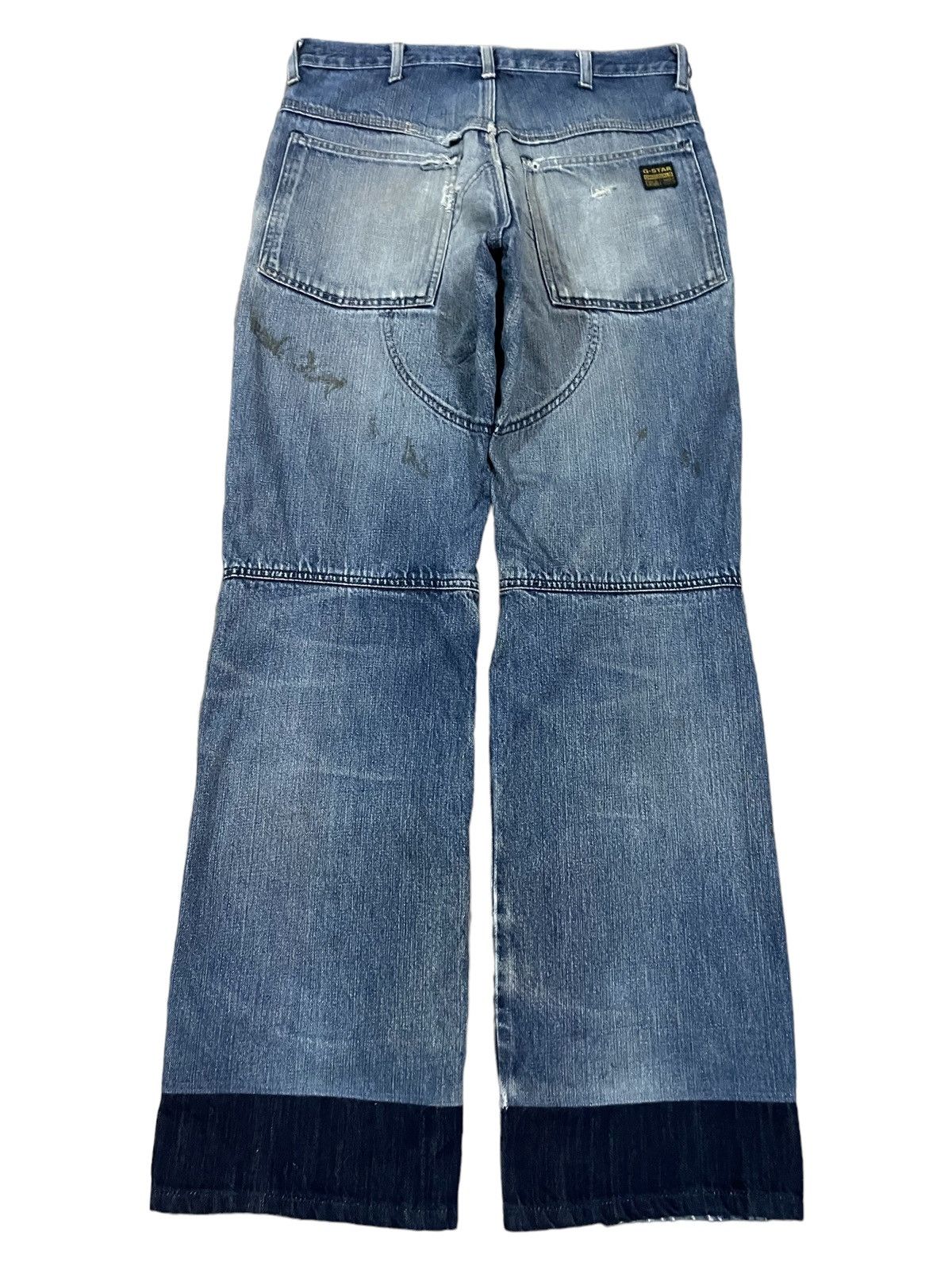 G-Star Vintage G-Star Two Tone Avant Garde Style Loose Baggy Jeans Size US 31 - 8 Thumbnail