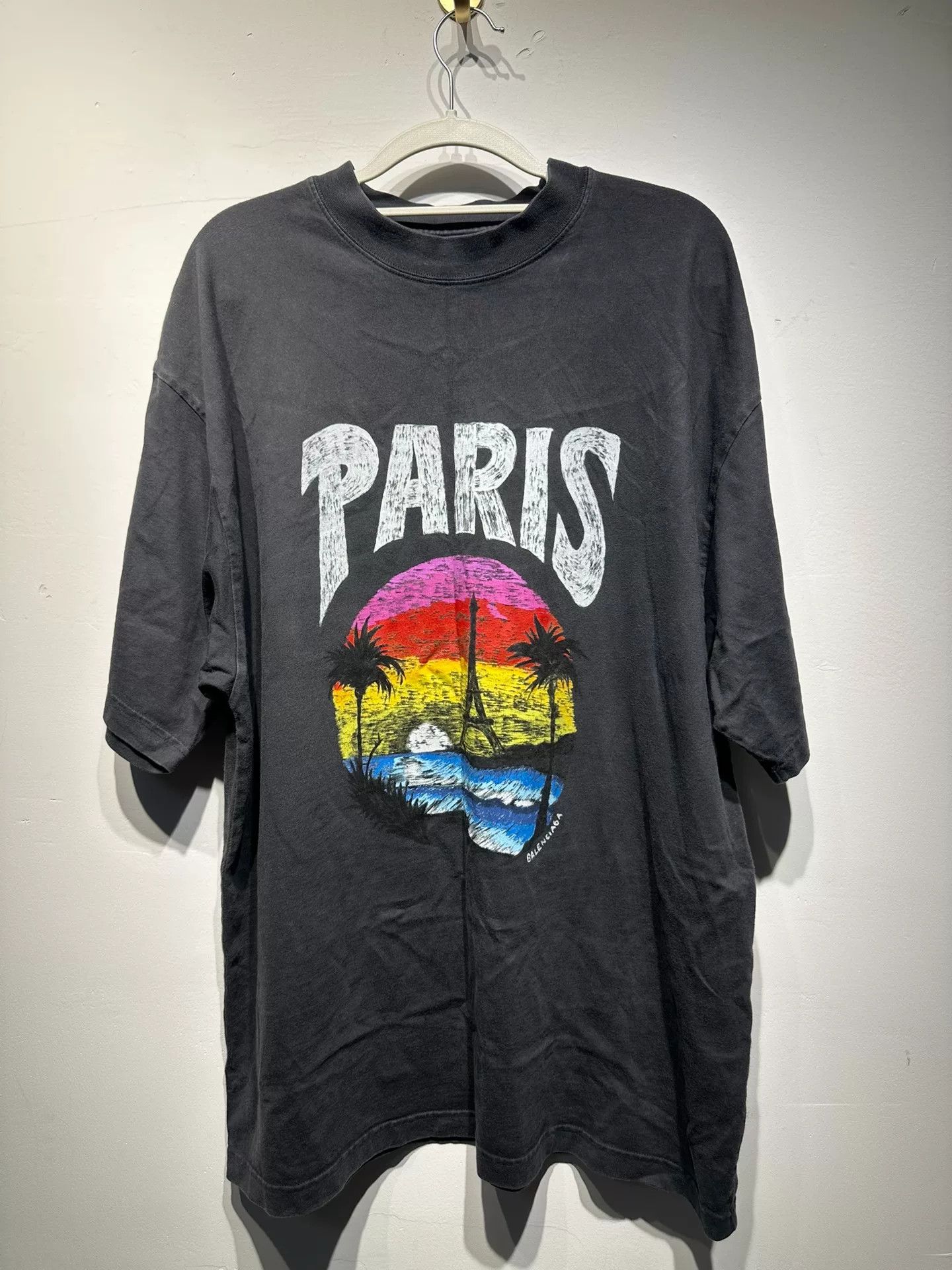 Balenciaga Balenciaga Printed Black T-Shirt M Men Size US M / EU 48-50 / 2 - 1 Thumbnail