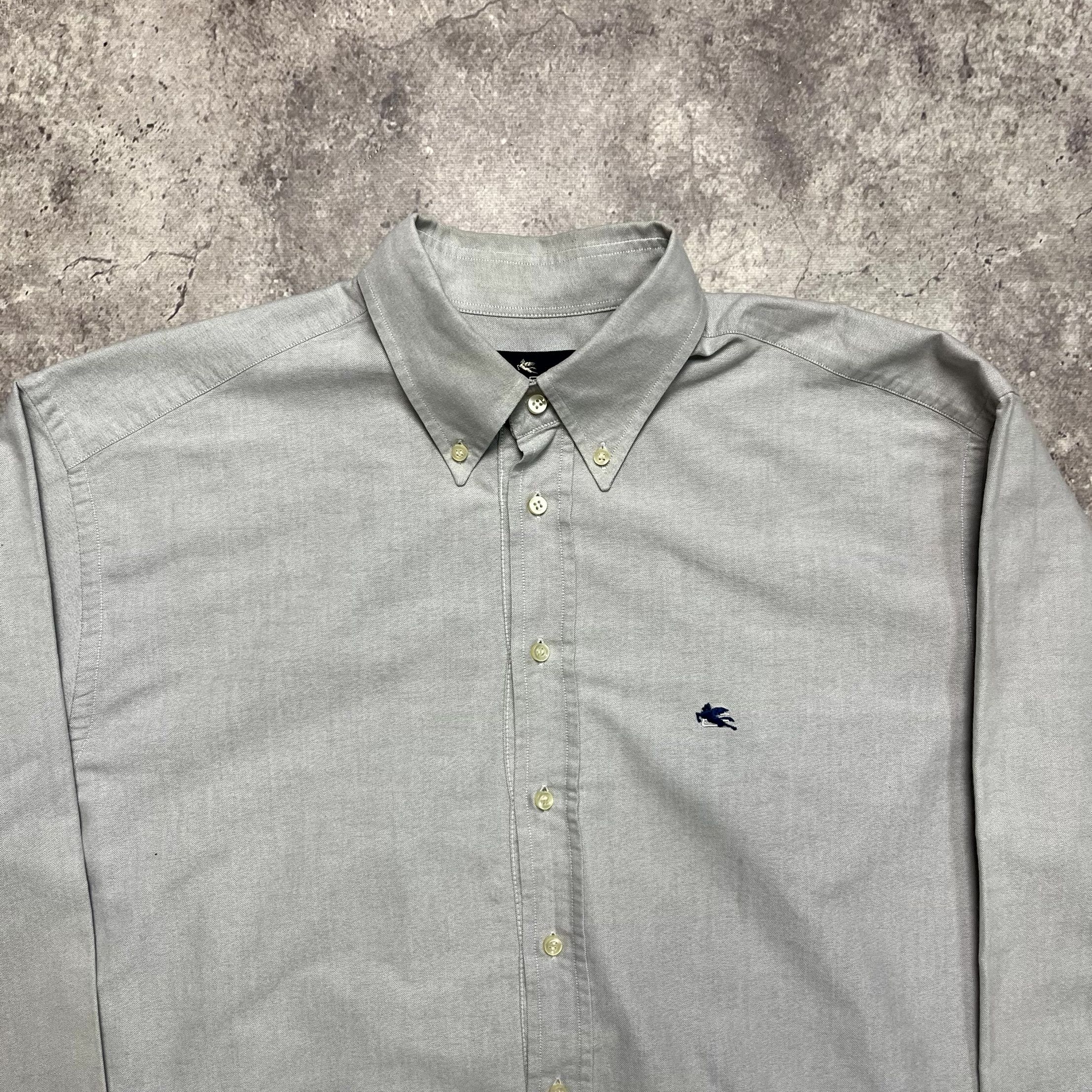 Etro ETRO Button Down Mens Long Sleeve Gray Shirt Size XL Size US XL / EU 56 / 4 - 4 Thumbnail