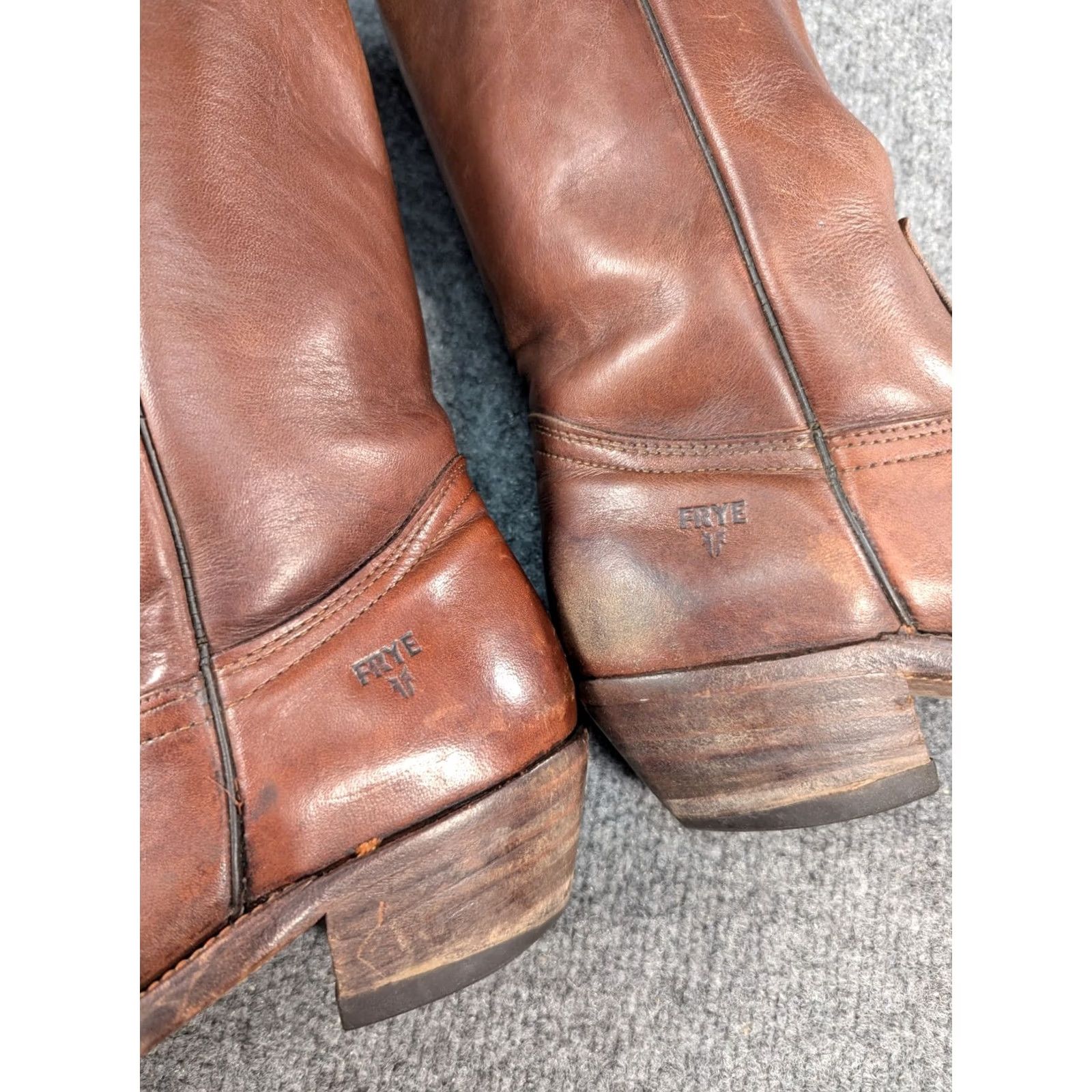 Frye VINTAGE Frye Boots Brown Leather USA 2350 Western Cowboy Mens 9 D Boots Brown Leather Western Cowboy Mens 9 D Size US 9 / EU 42 - 5 Thumbnail