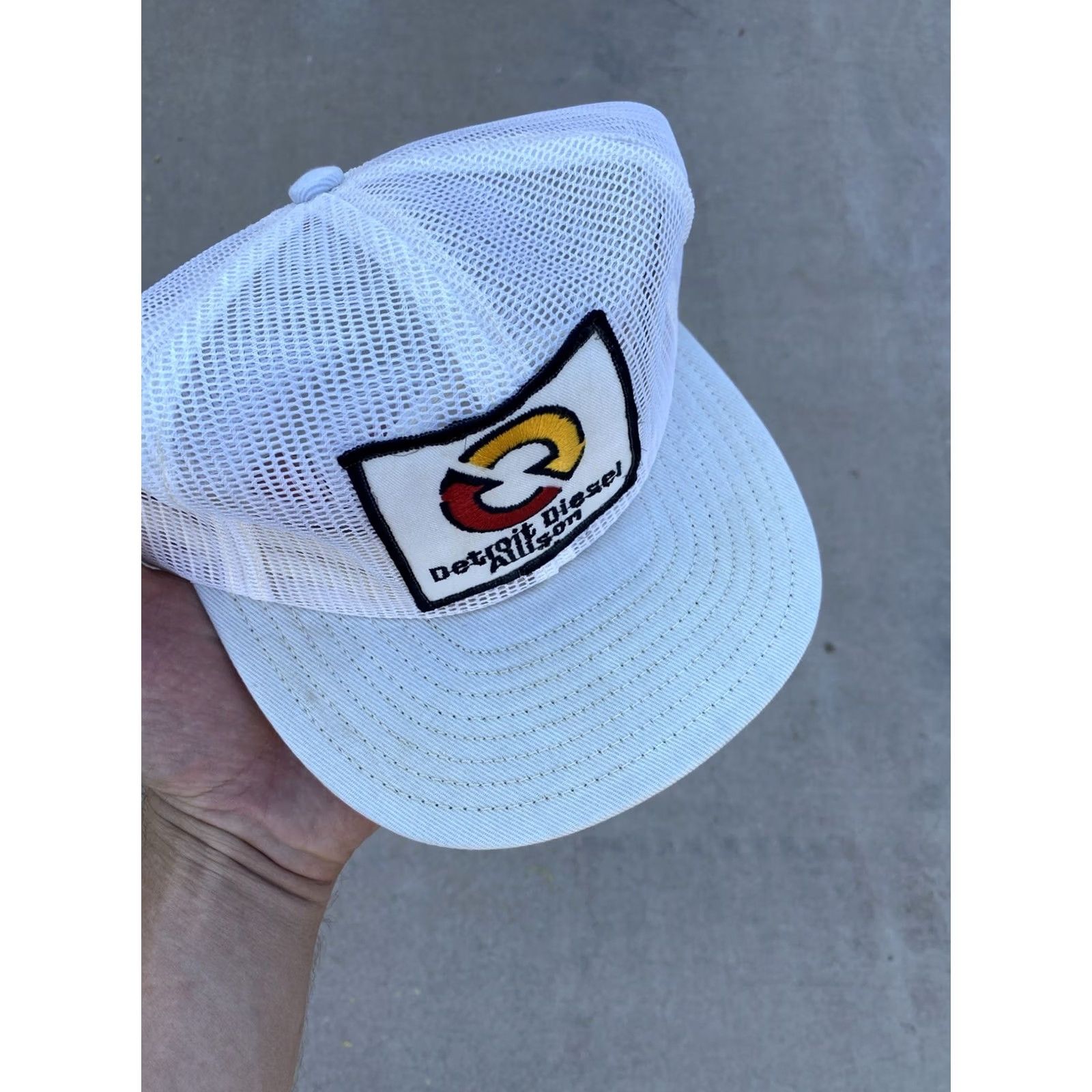 Diesel VINTAGE Detroit Diesel Allison Hat Snapback Patch Cap Derby Adjustable Yellow Trucker Cap Mens Boys Men Women 90s Louisville MFG Size ONE SIZE - 2 Thumbnail