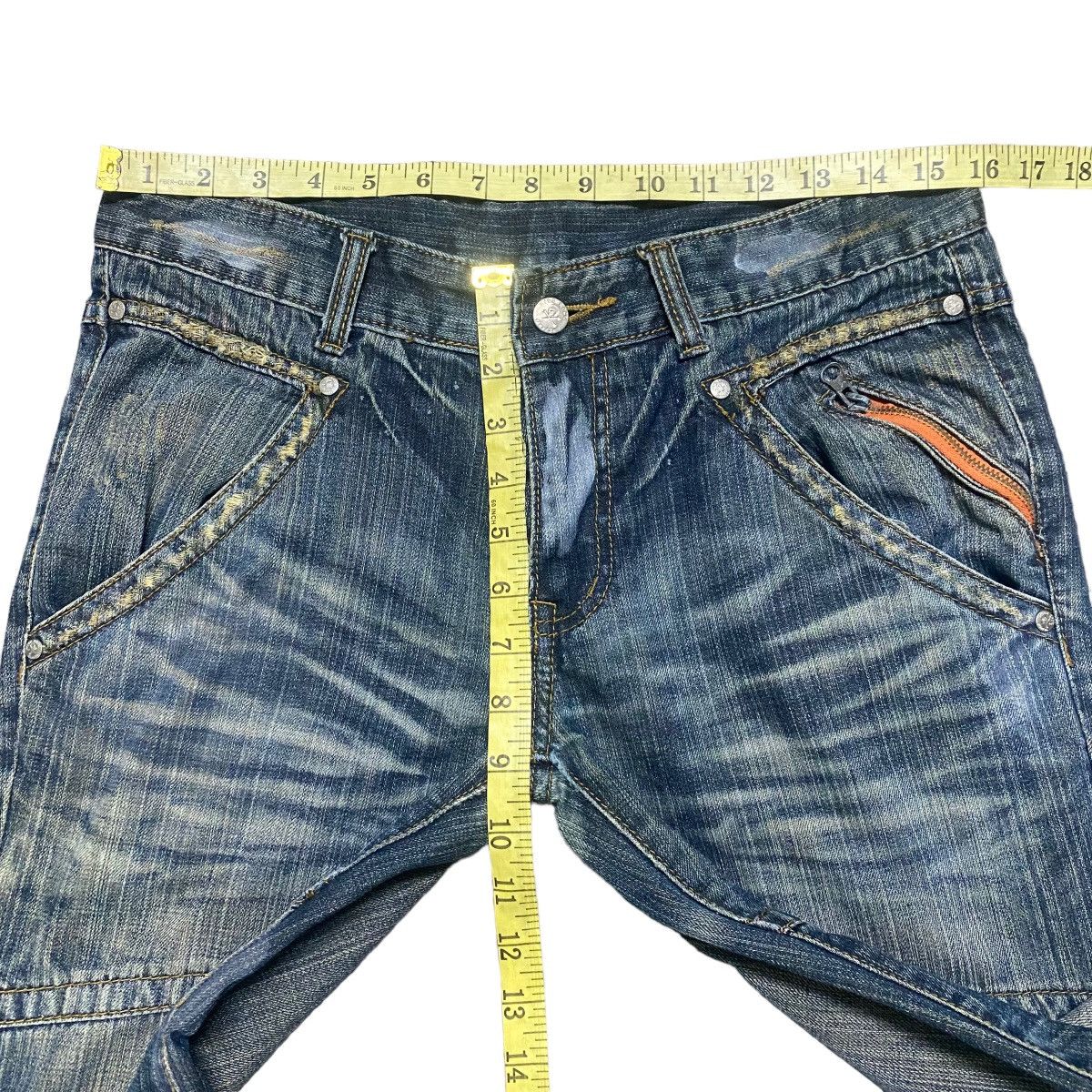 Japanese Brand Hiderock Design Clawmark Skull Denim Jeans Size US 31 - 17 Thumbnail
