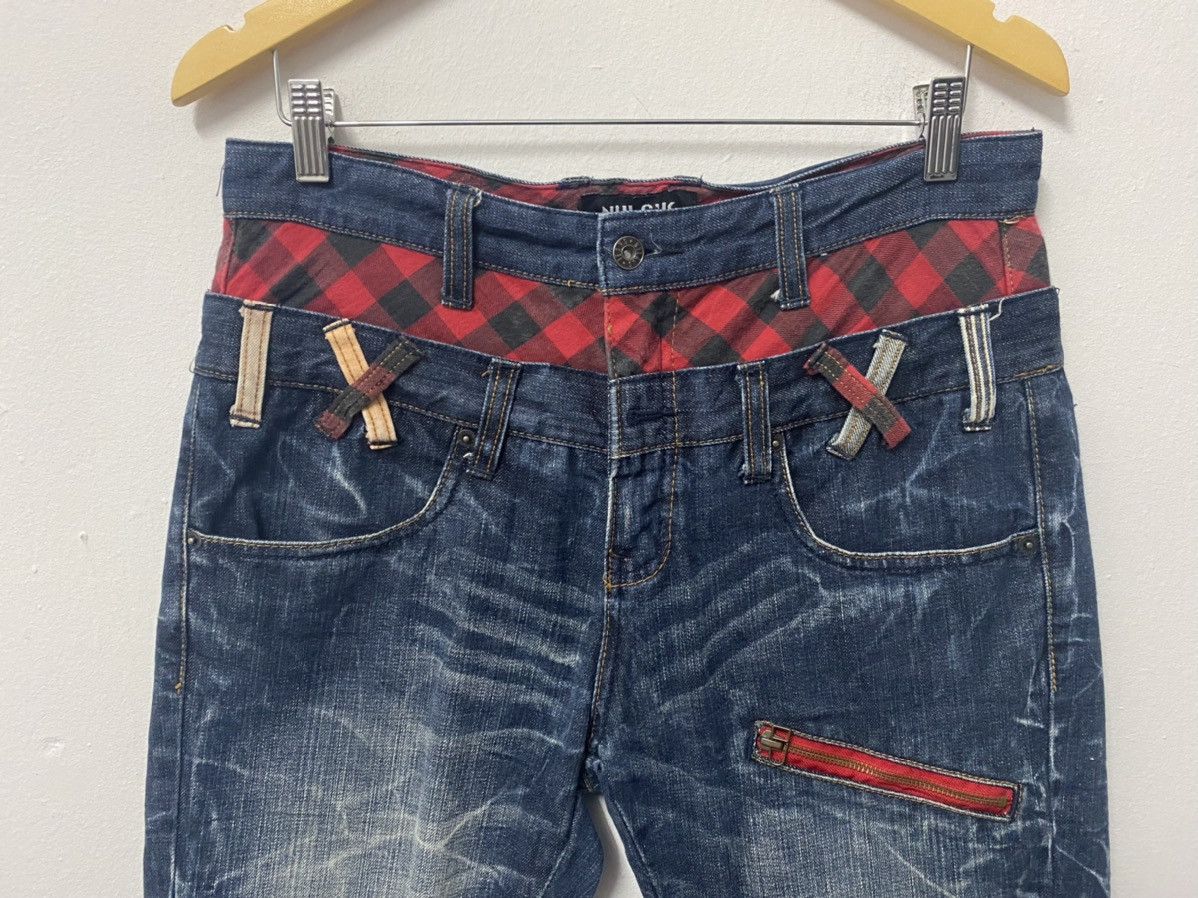 Japanese Brand Vintage Nylaus 3rd Quater Double Waist Jeans Size US 33 - 5 Thumbnail