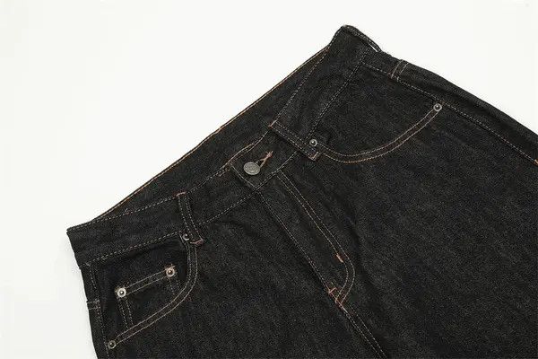 Japanese Brand VIBE Men's simple and versatile casual straight-leg jeans Size US 34 / EU 50 - 8 Thumbnail